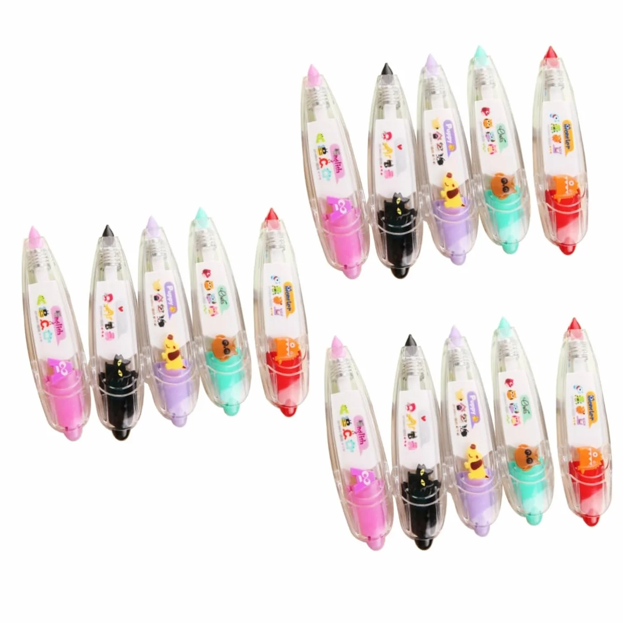 STOBOK 15pezzi Nastro Correttivo Decorativo Con Design Carino Per Scrapbooking e Diario Facile Da Usare Per Ufficio e Scuola