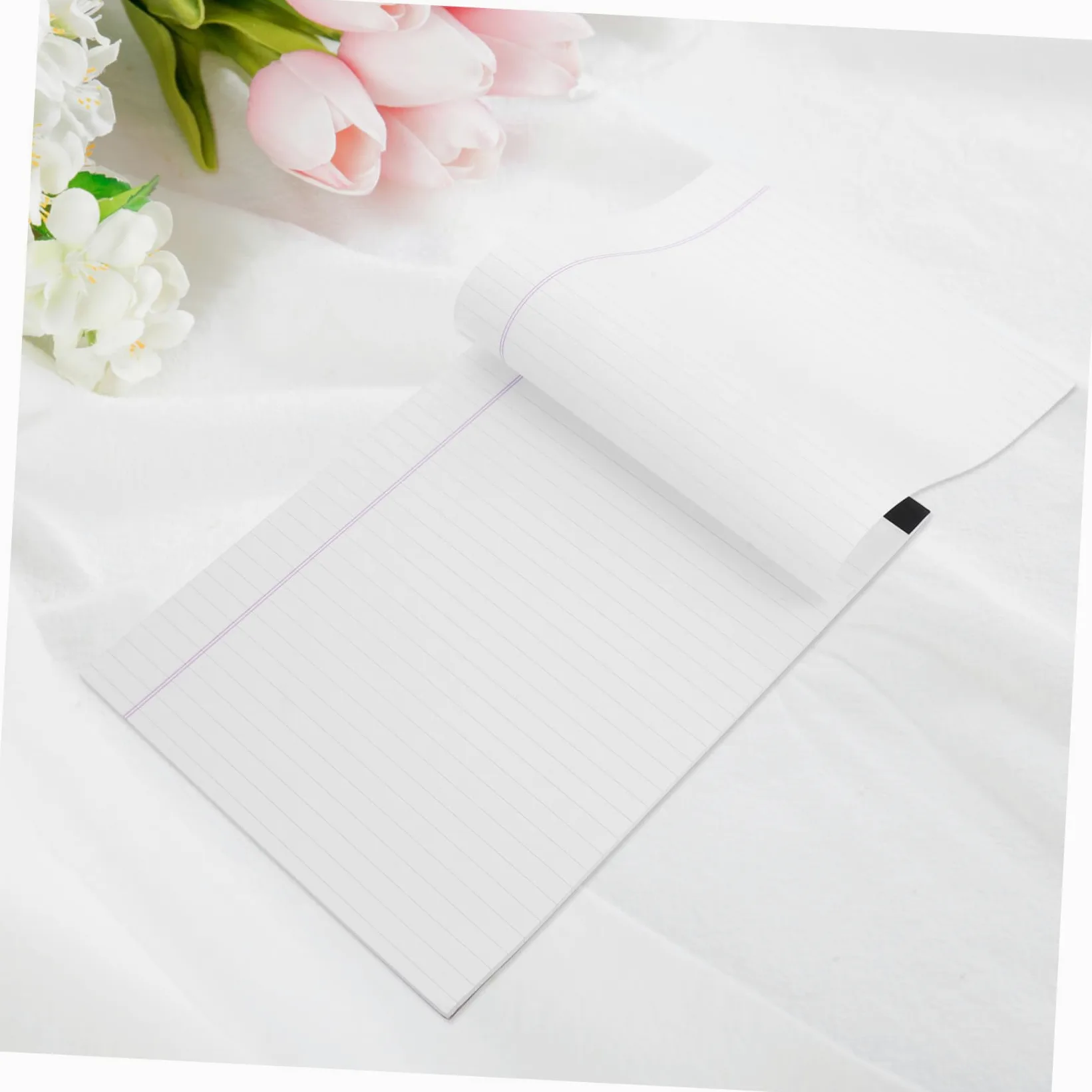 Blocchi Note Legali Righe Larghe A4 Bianche 4 Pezzi | Carta a Strappo, Stampa su Lato, per Scrittura a Scuola, Formato Portatile