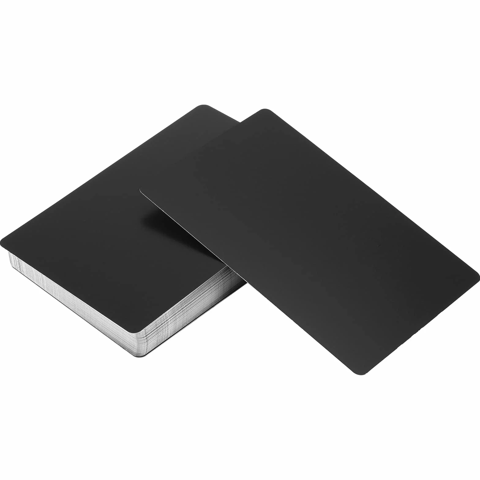 Biglietti da visita in metallo alluminio nero 86 x 54 mm 0,45 mm incisione laser