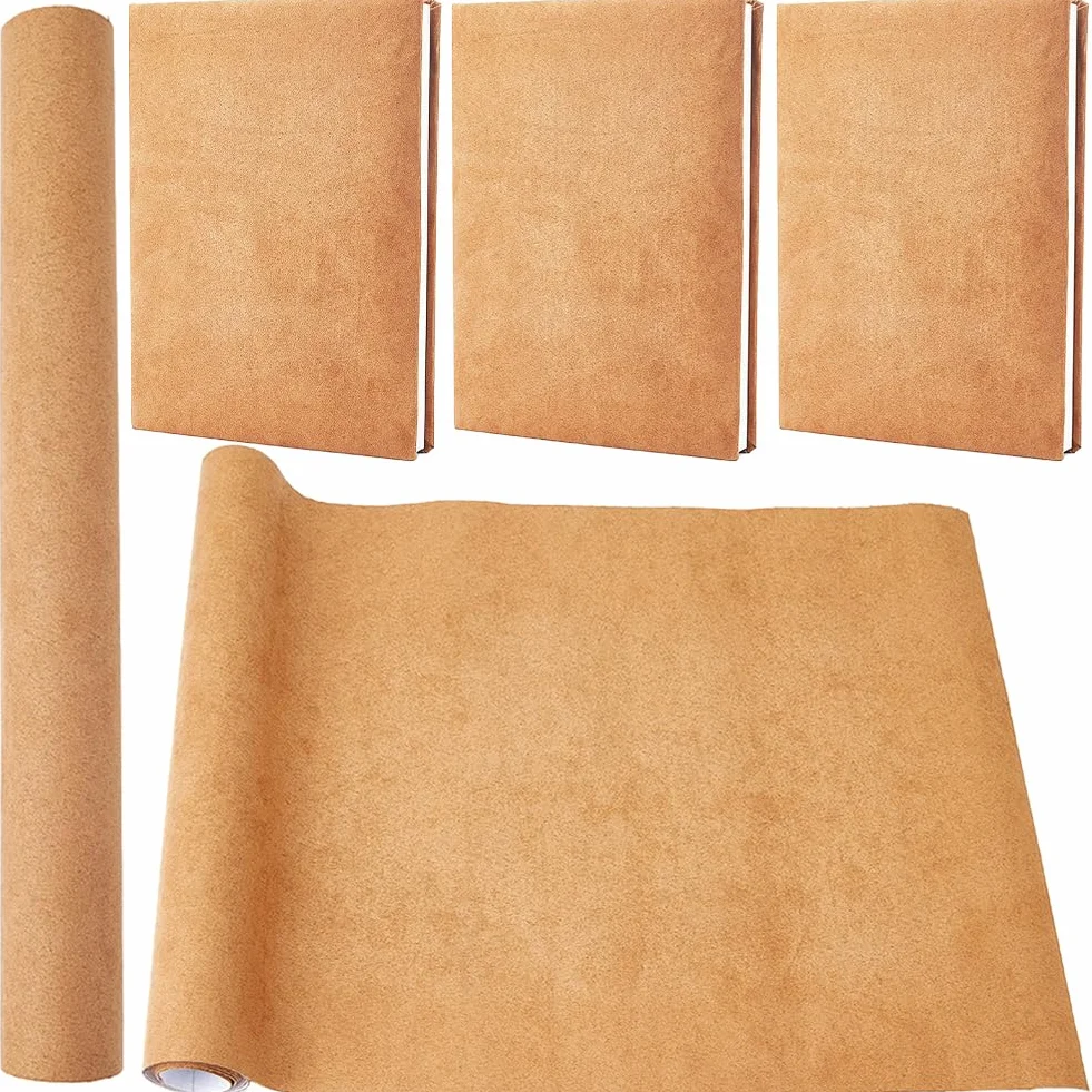 CRASPIRE 51 x 11.8 pollice Pelle Scamosciata Libro Panno per Rilegatura di Libri Copertina con Supporto In Carta Scrapbooking
