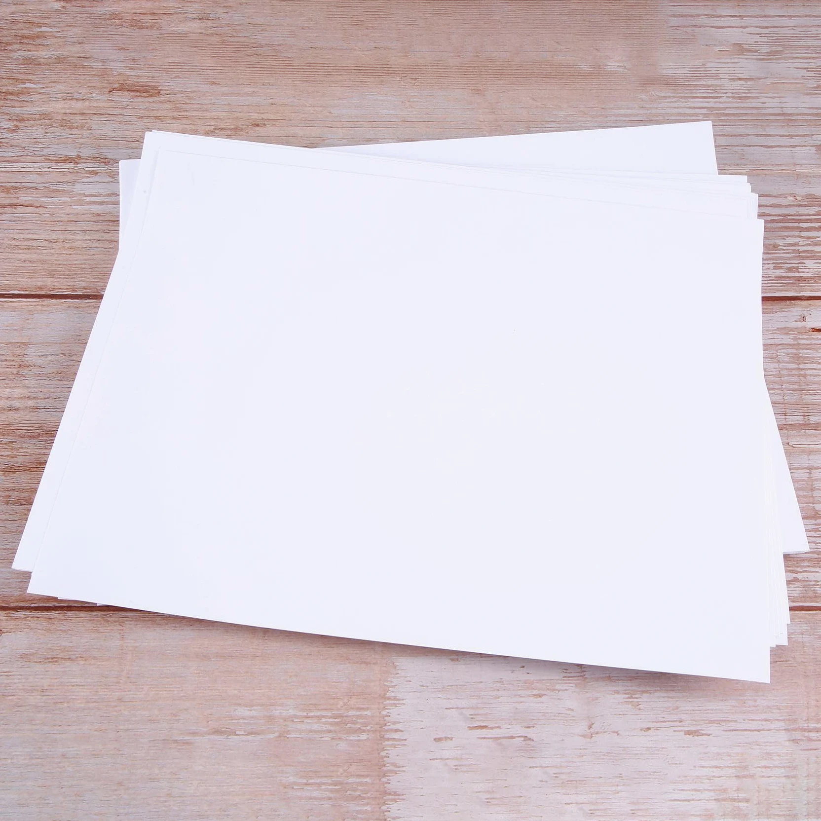 Carta Adesiva Vinilica Impermeabile Stampabile Premium per Getto D'Inchiostro e Stampante 210X280Mm 180 Fogli di Carta Adesiva Bianca Opaca