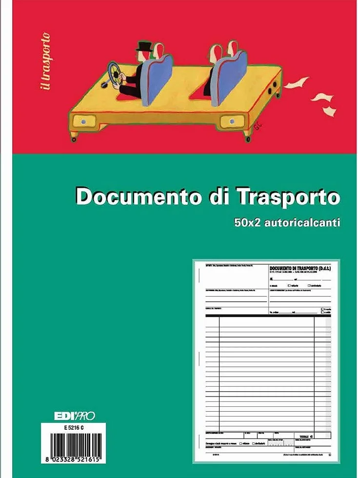 Edipro EX-D101S Blocco documento di trasporto 50 x 2 autoricalcante 29.7 x 22
