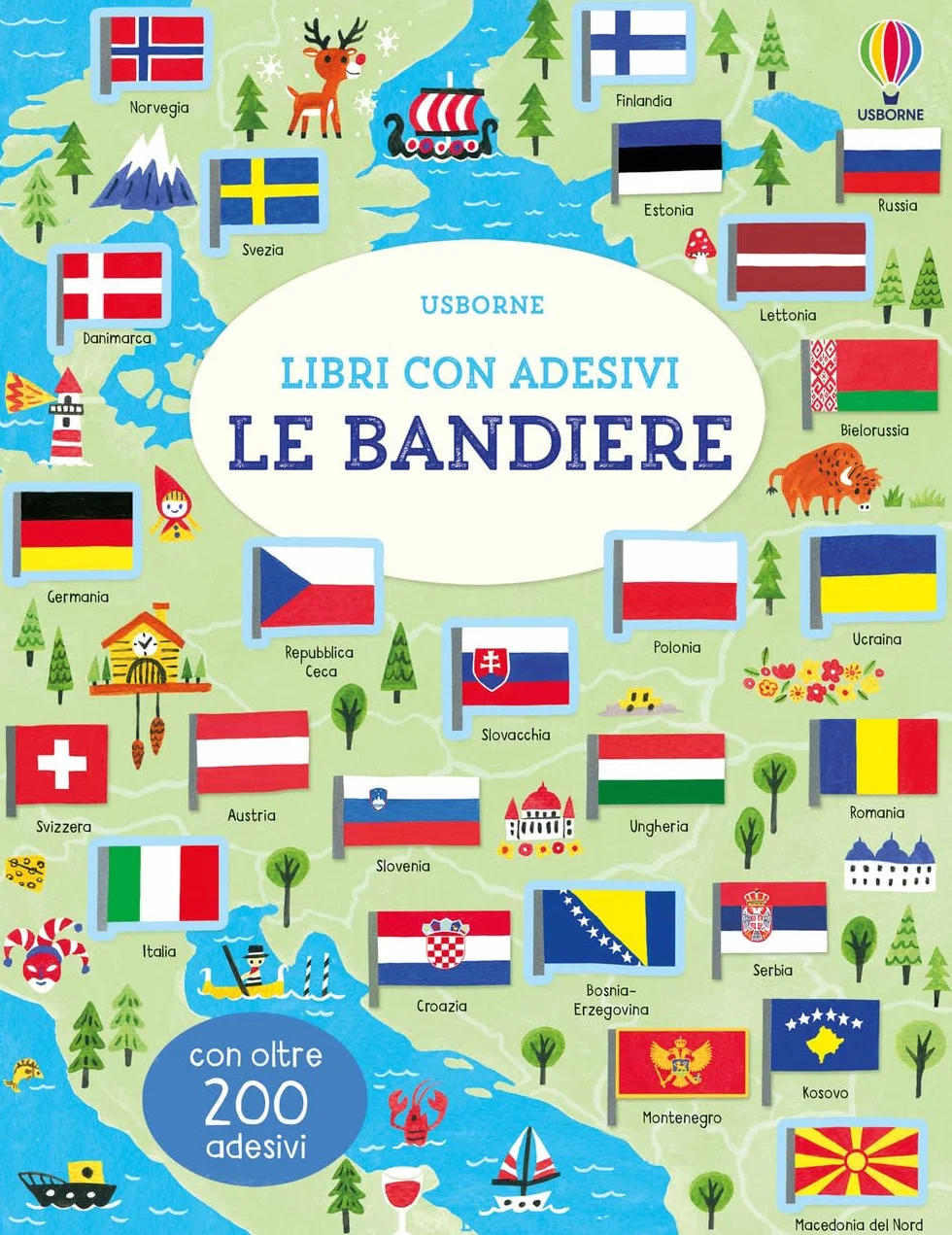Bandiere con adesivi Ediz. a colori
