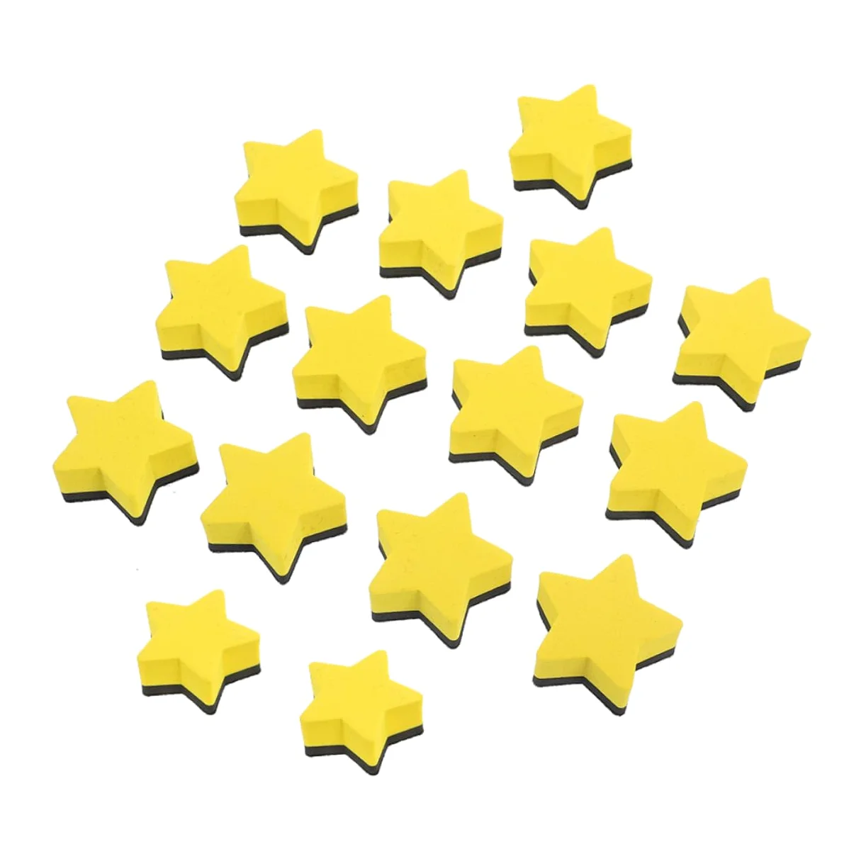 ARTIBETTER 4 Set Gomma Pentagramma Alunno Lavagna Bianca Cancellabile A Secco Magnetico Pulire Gomme Cancellabili A Secco Per La Classe Gomme Di Classe Panno in Feltro Giallo 15 Pezzi * 4