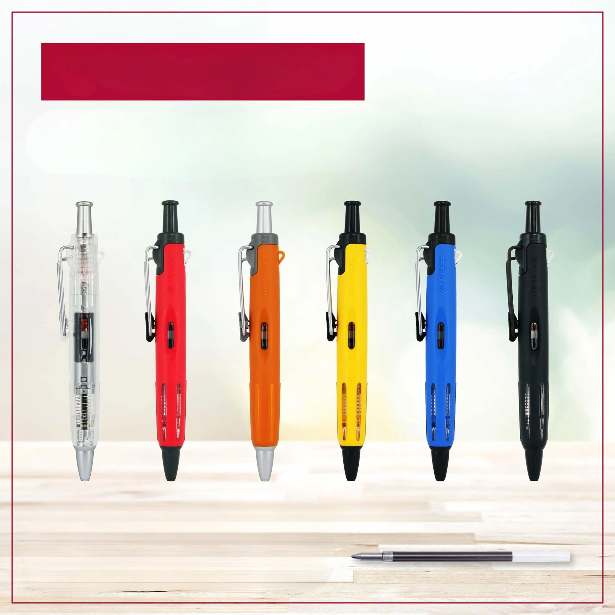 Tombow BC AP54 Penna a sfera Air Press con tecnologia ad aria compressa arancione confezione da 1 pezzo