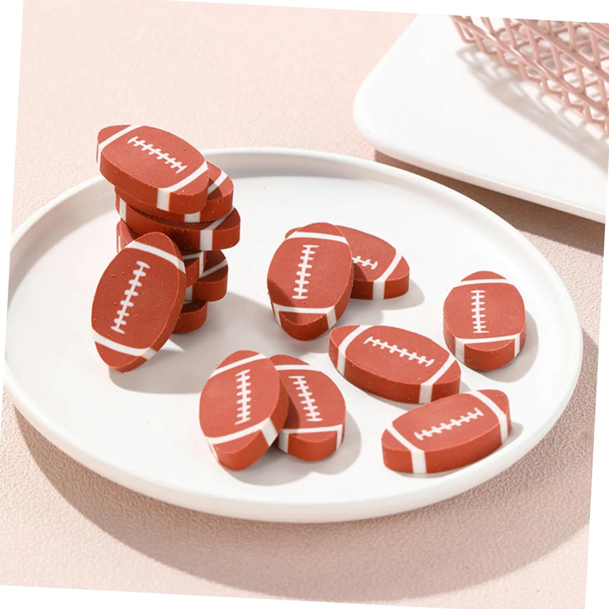 Gomme da Cancellare Rugby Cartone 100 Pezzi Tpr per Scolari | Festa Scuola Decor, Holiday Stationery, Drawing Art Eraser, Student Eraser, Drafting Supply
