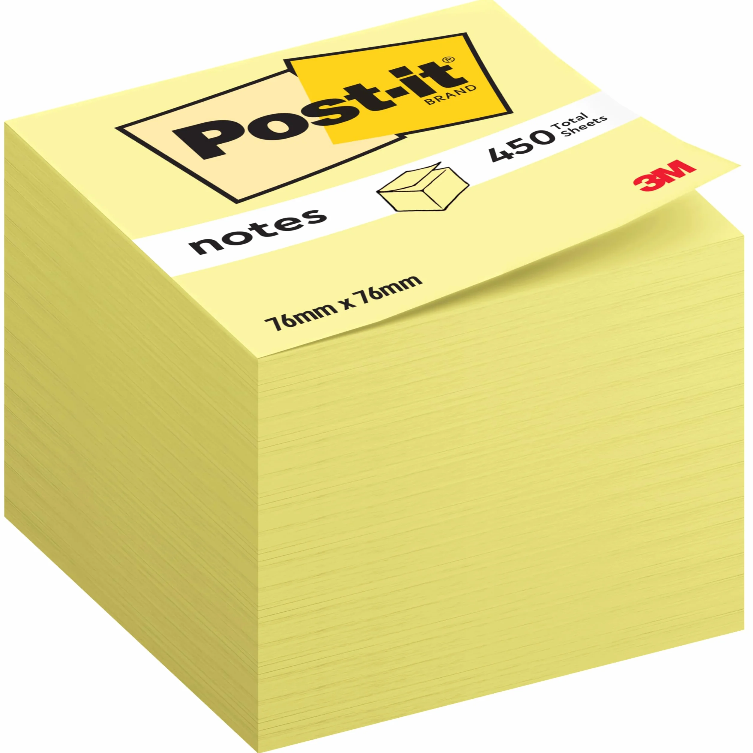 Post-it Cubo Foglietti adesivi Canary Yellow 450 Fogli 76 mm x 76 mm Rosa Giallo Arancione Verde