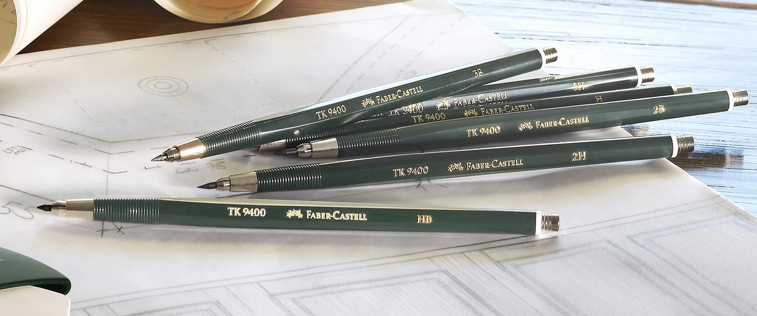 Faber-Castell TK 9400 Matita a scatto 2 mm 3B Verde