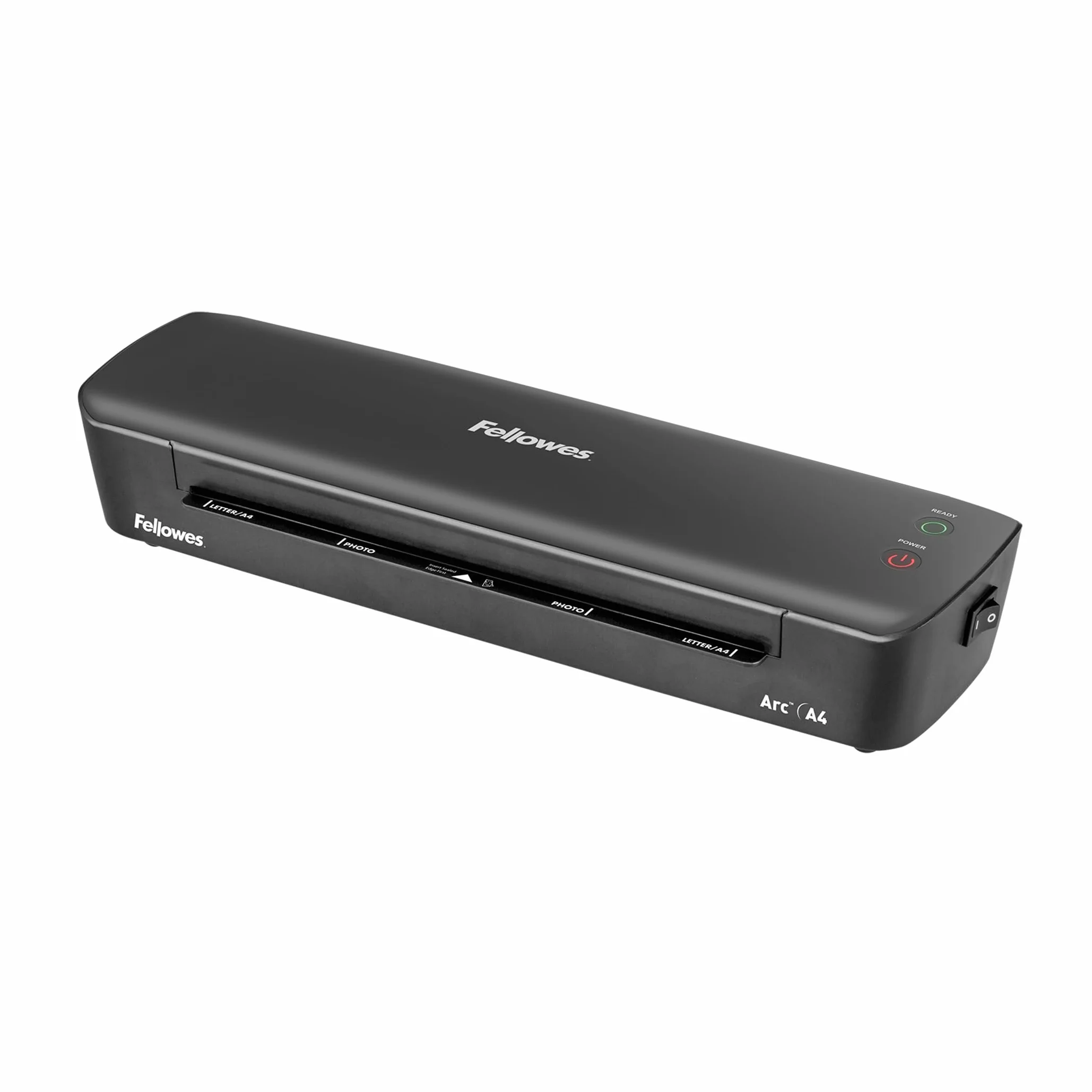 Plastificatrice Fellowes Arc A4, per laminazione a caldo di buste fino a 80 micron, leva antiinceppamento, hobby creativi, 30 cm/min, 4570001