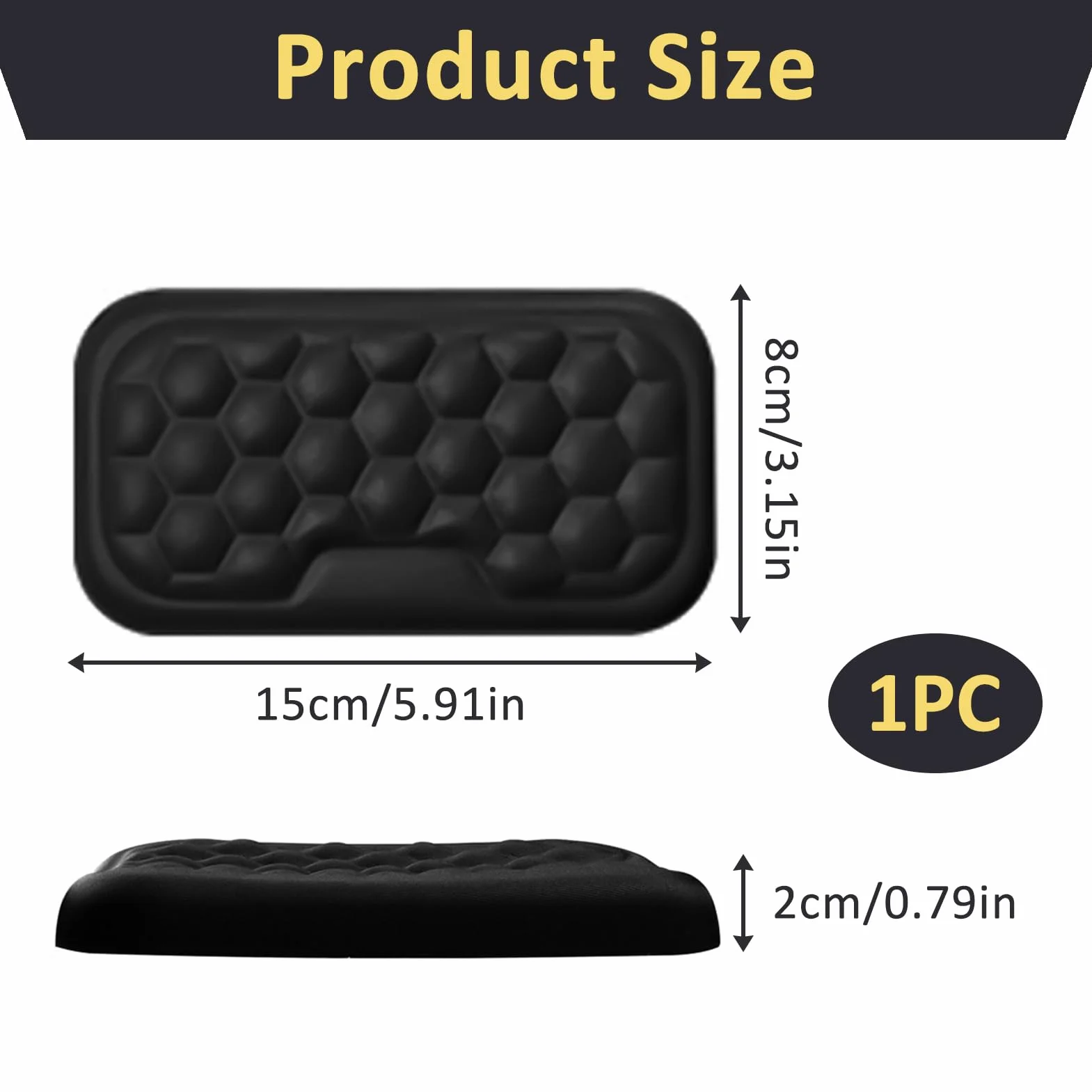Poggiapolsi Mouse Ergonomico Memory Foam Antiscivolo per Scrivania