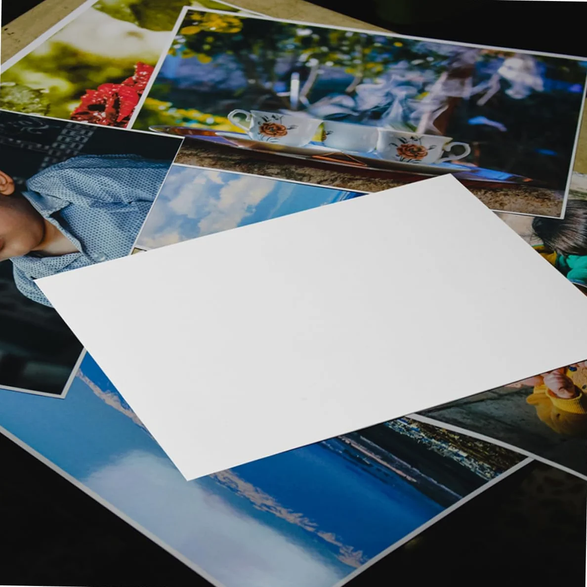 Homoyoyo 100pezzi Carta Fotografica Lucida per Stampante Carta da Stampa Altamente Lucida Fogli di Fotografica