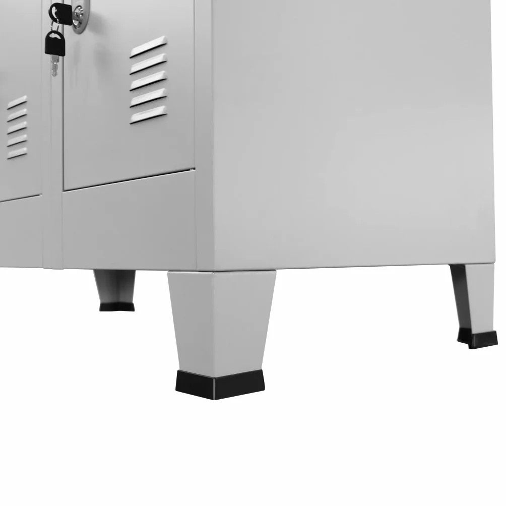 Tidyard Armadio spogliatoio Metallico in Acciaio, con 12 Ante con Serratura, per Gli Spogliatoi Sportivi o Aziendali, 12 Scomparti 90x45x180 cm