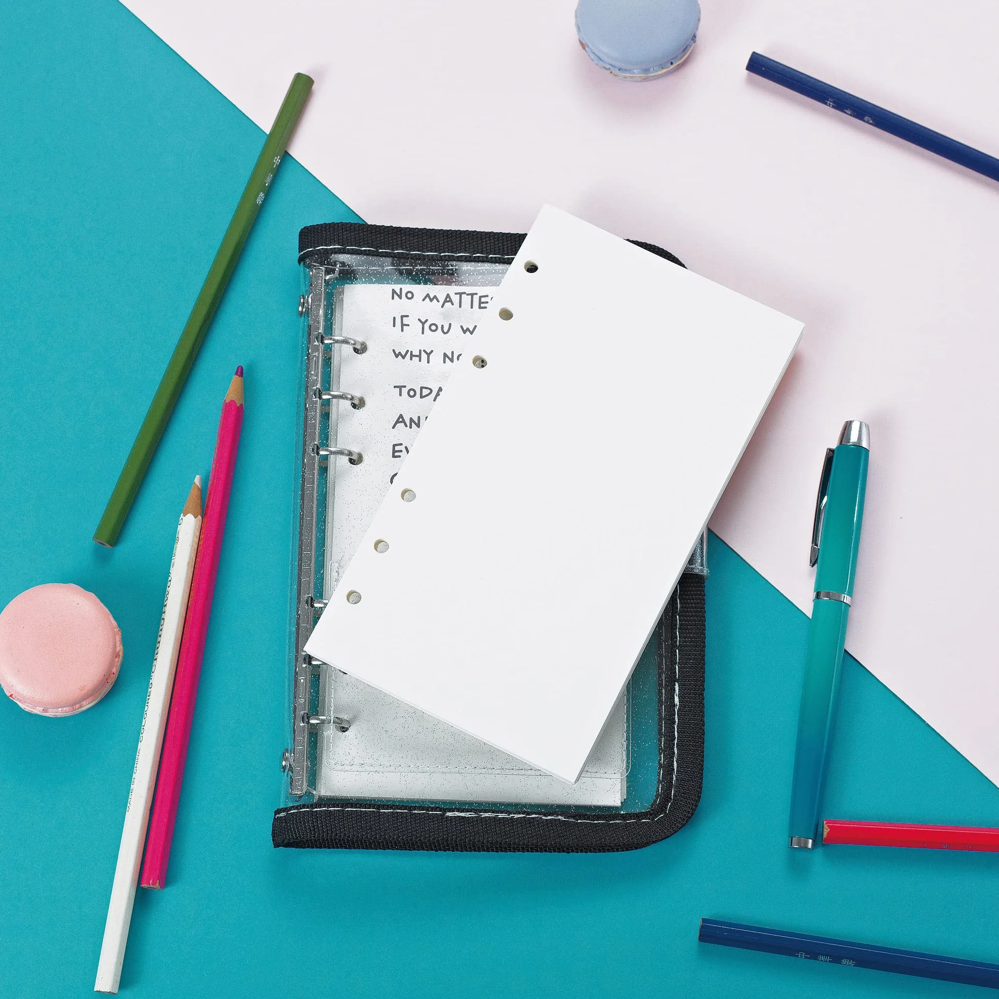 A6 Carta di Ricarica 135 Fogli, Inserti per Planner con Griglia 6 Fori Bianco per Filofax Bullet Journal