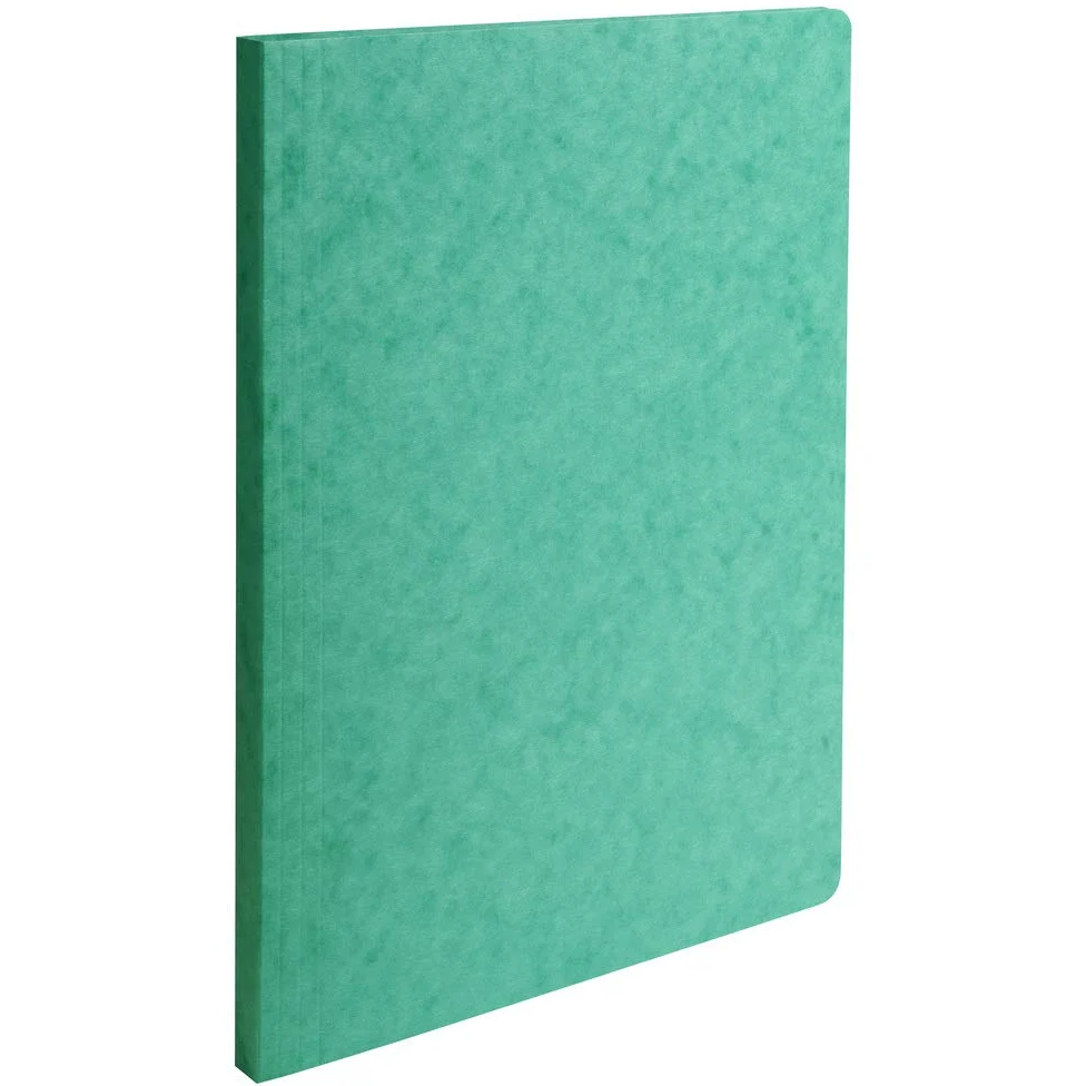 Exacompta - rif. 11503H - confezione da 50 cartelline in carta lustrée 400g/m² - dorso estenisibile da 15 a 35mm - cartelline certificate FSC® - 24X32cm per documenti in formato A4 - colore verde