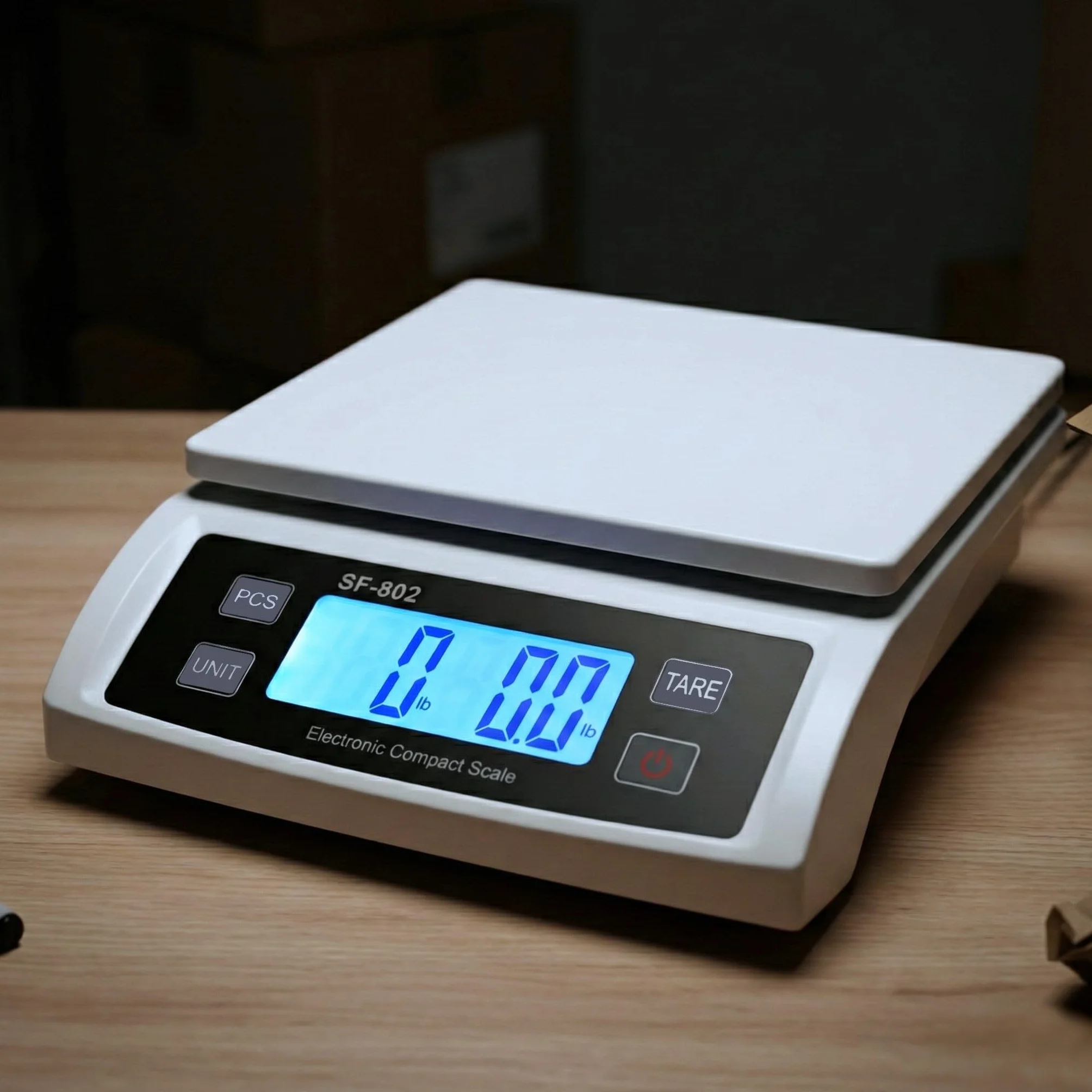 Eosphorus Bilancia Pesapacchi Digitale 30kg, Bilancia Postale di Precisione per Pacchi e Spedizioni, Funzione Tara, Display Retroilluminato, Alimentatore AC incluso