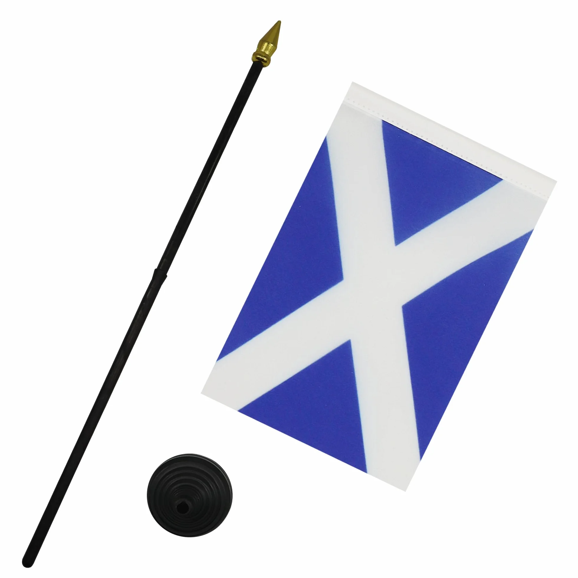 AZ FLAG Bandiera da Tavolo Scozia 15x10cm Punta Dorata - Piccola Bandierina Scozzese