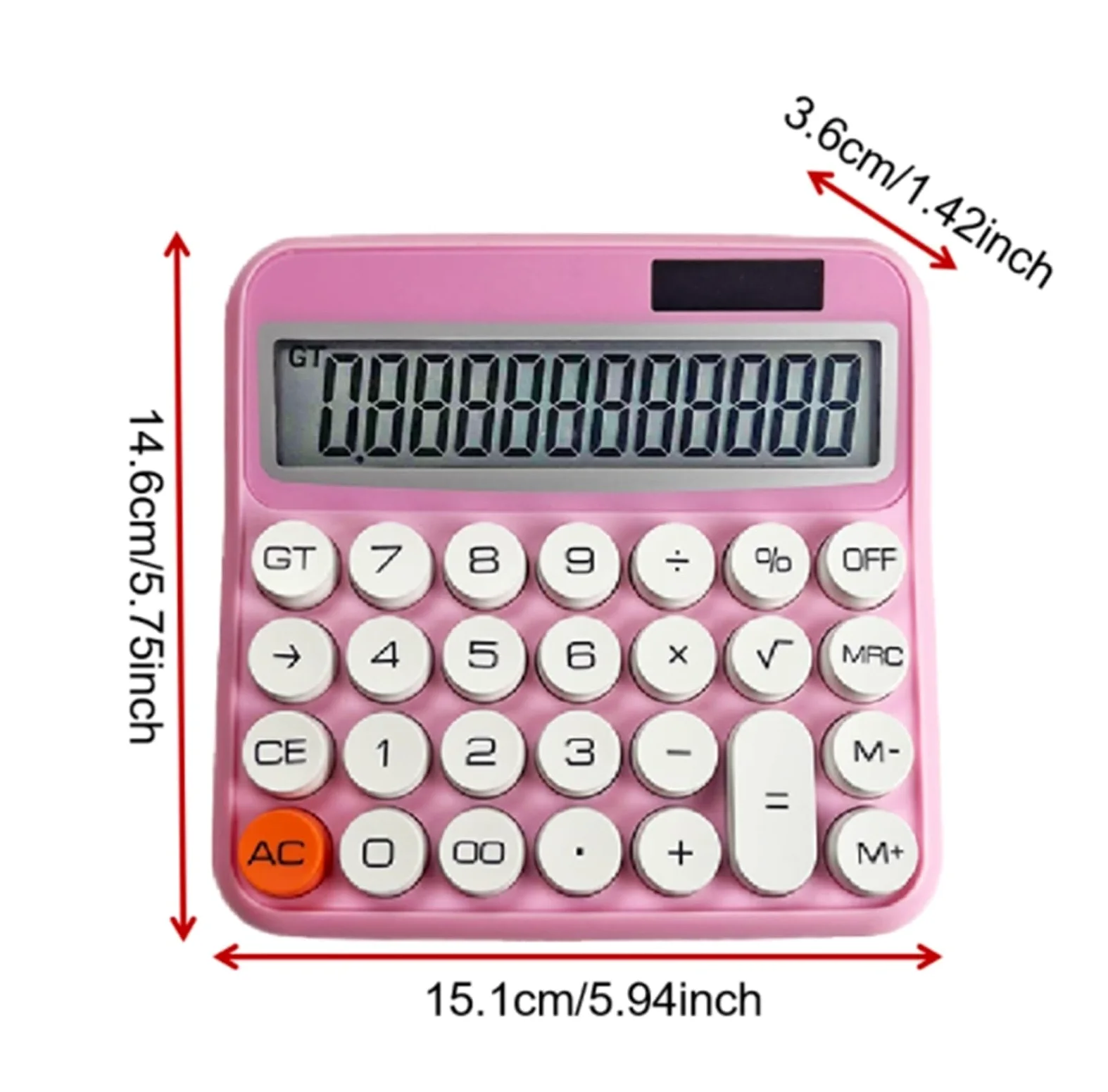 Strumenti Di Calcolo Calcolatrice Da Tavolo A 12 Cifre Con Display LCD Adatta For Ufficio, Uso Quotidiano E Aula Adatto Per Lo Studio(Pink)