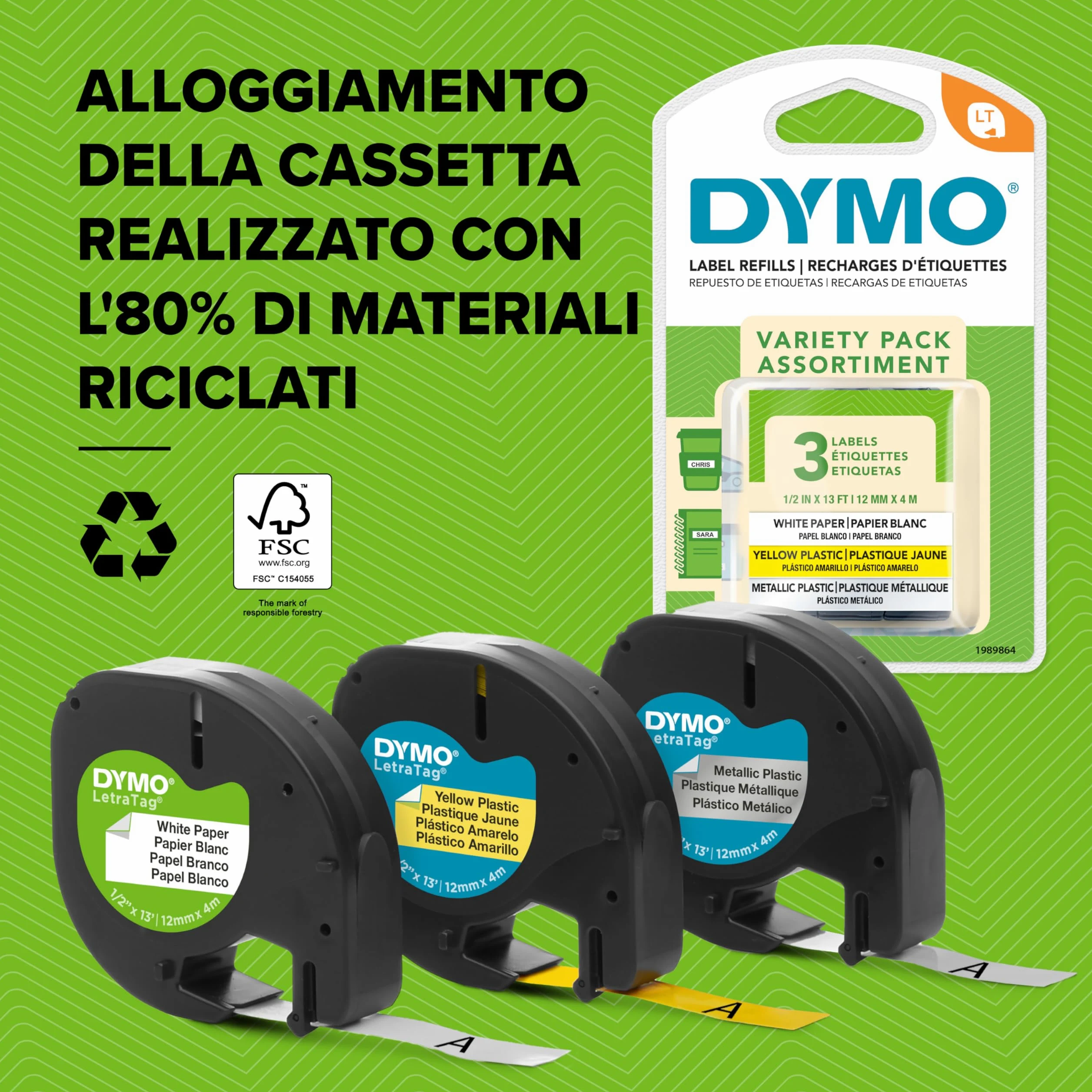 DYMO LetraTag 200B etichettatrice Bluetooth | Stampante per etichette compatta | Si connette a iOS e Android tramite tecnologia wireless Bluetooth | Include 1 rotolo di etichette di carta bianca