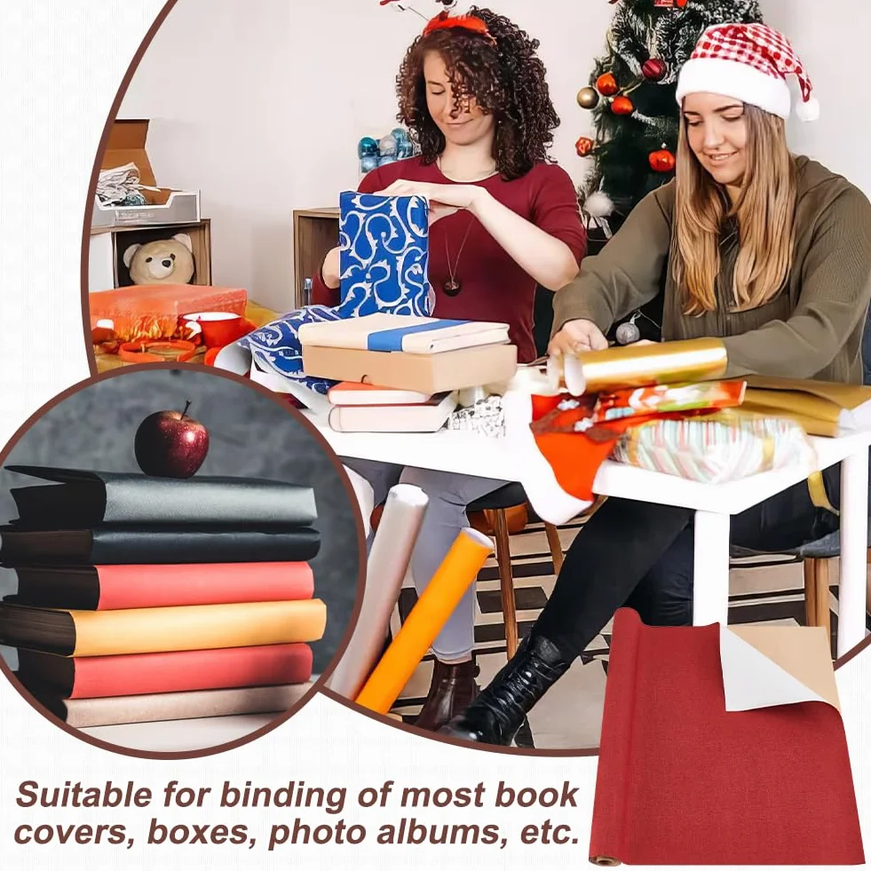 OLYCRAFT Tessuto Autoadesivo per Rilegatura 100x43cm Lino Libri Scatole Regalo Fai Da Te