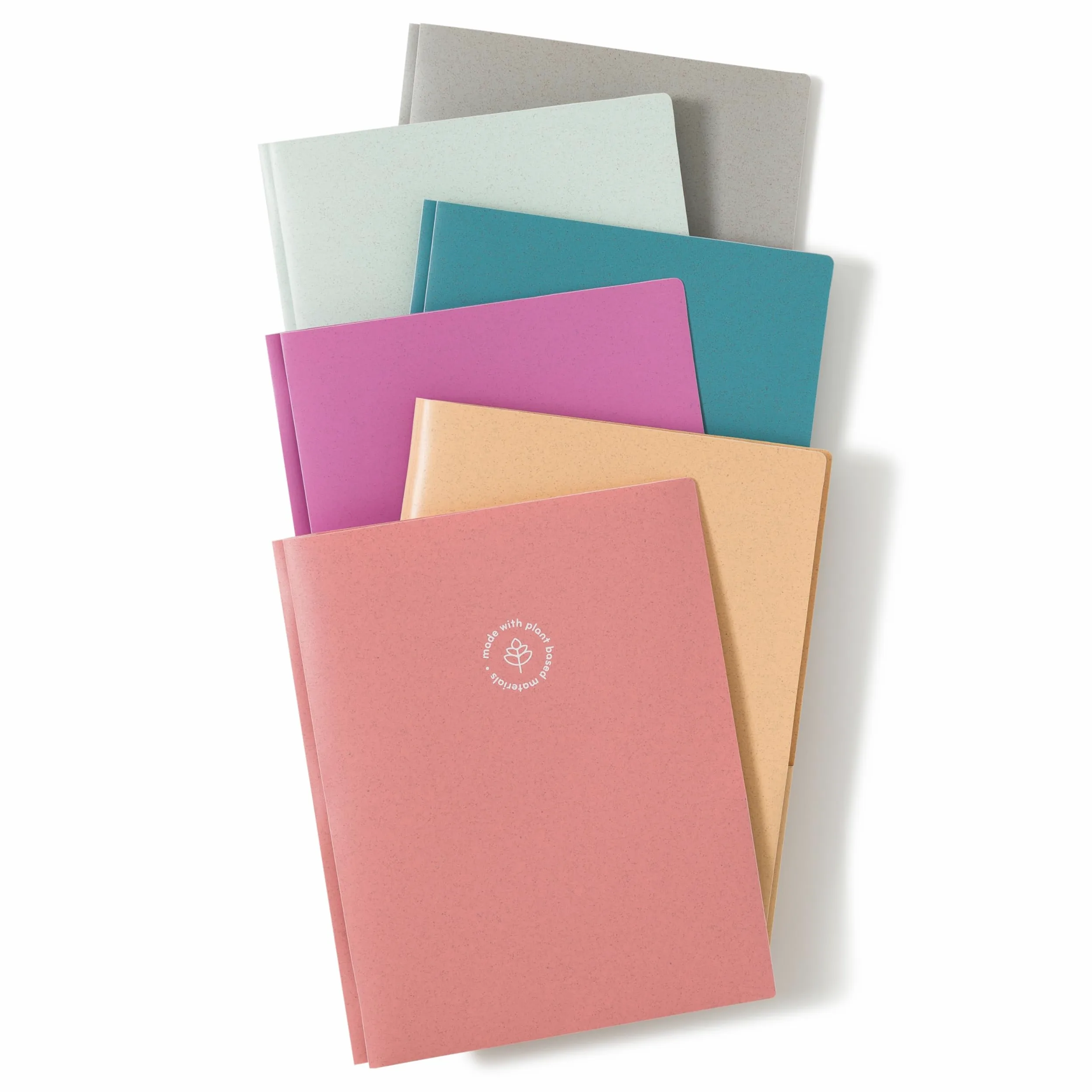 U Brands U-Eco 6599U01-12 - Set di 12 cartelle a 2 tasche, colori assortiti, con rebbi metallici incorporati, formato lettera