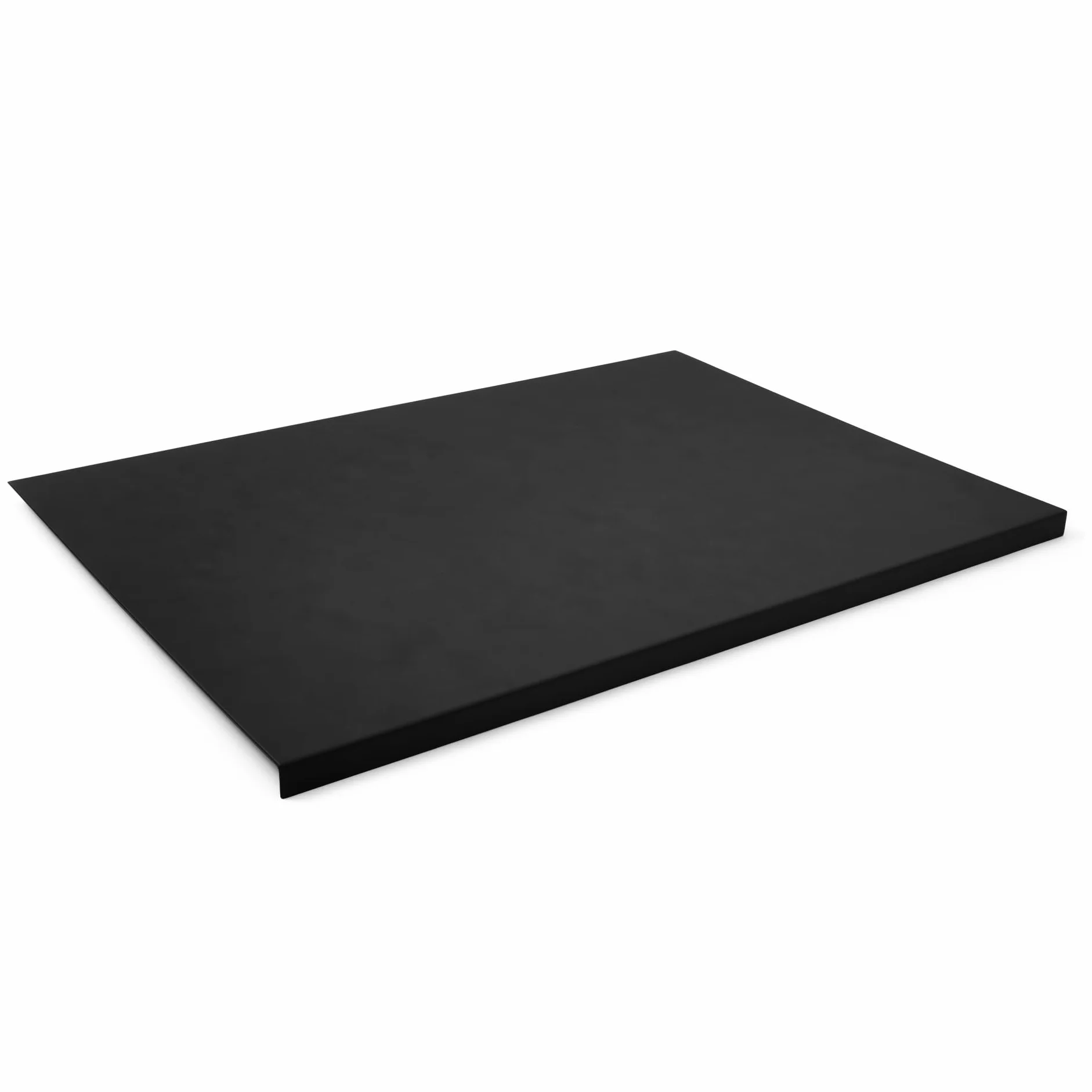 Talia Scrivania Ufficio in Cuoio Nero cm 90x60 Design Moderno Acciaio Profilo a L Made in Italy