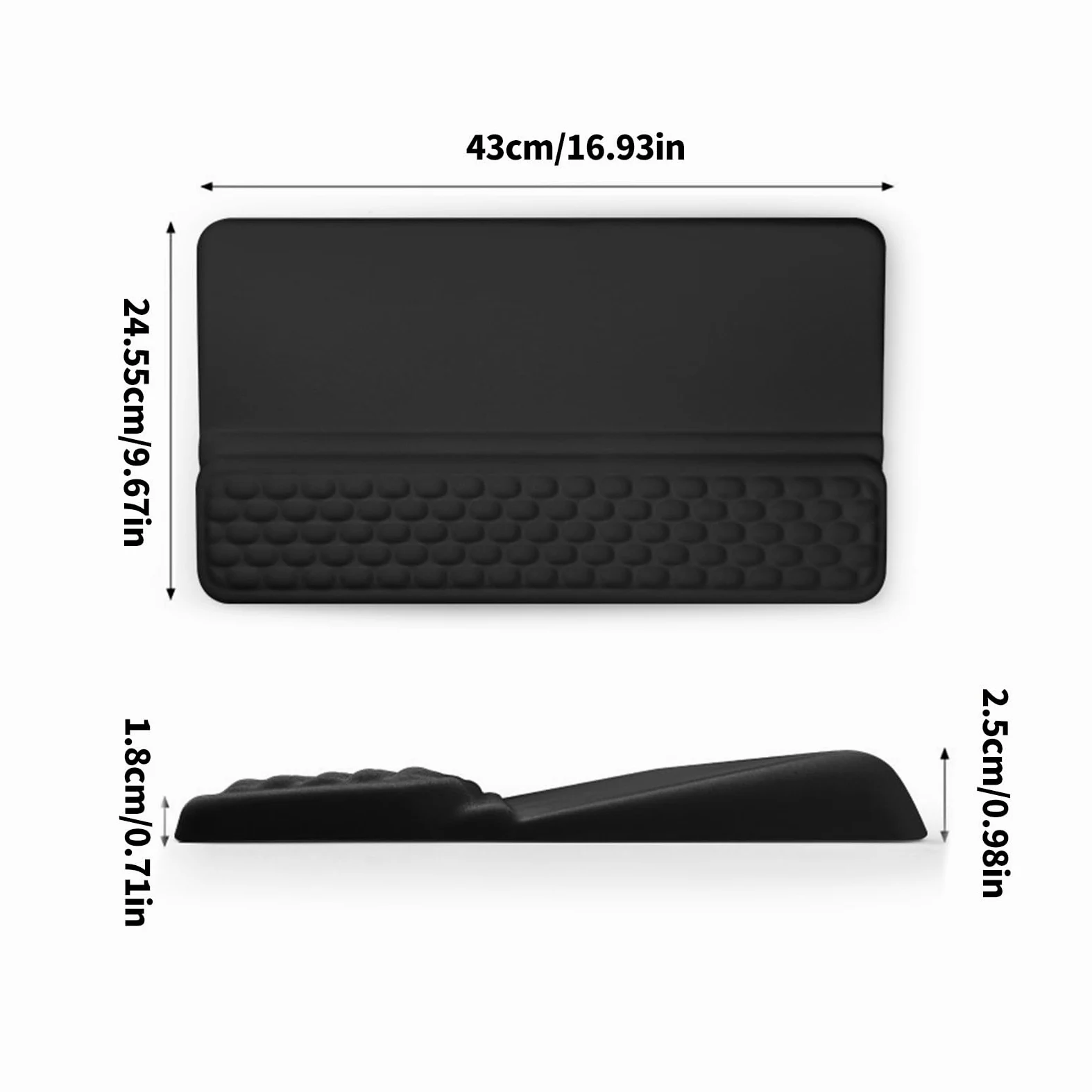 Pad Tastiera Ergonomica Poggiapolsi Digitazione Protettiva Relax Polso Memory Foam Pad Computer Riposo