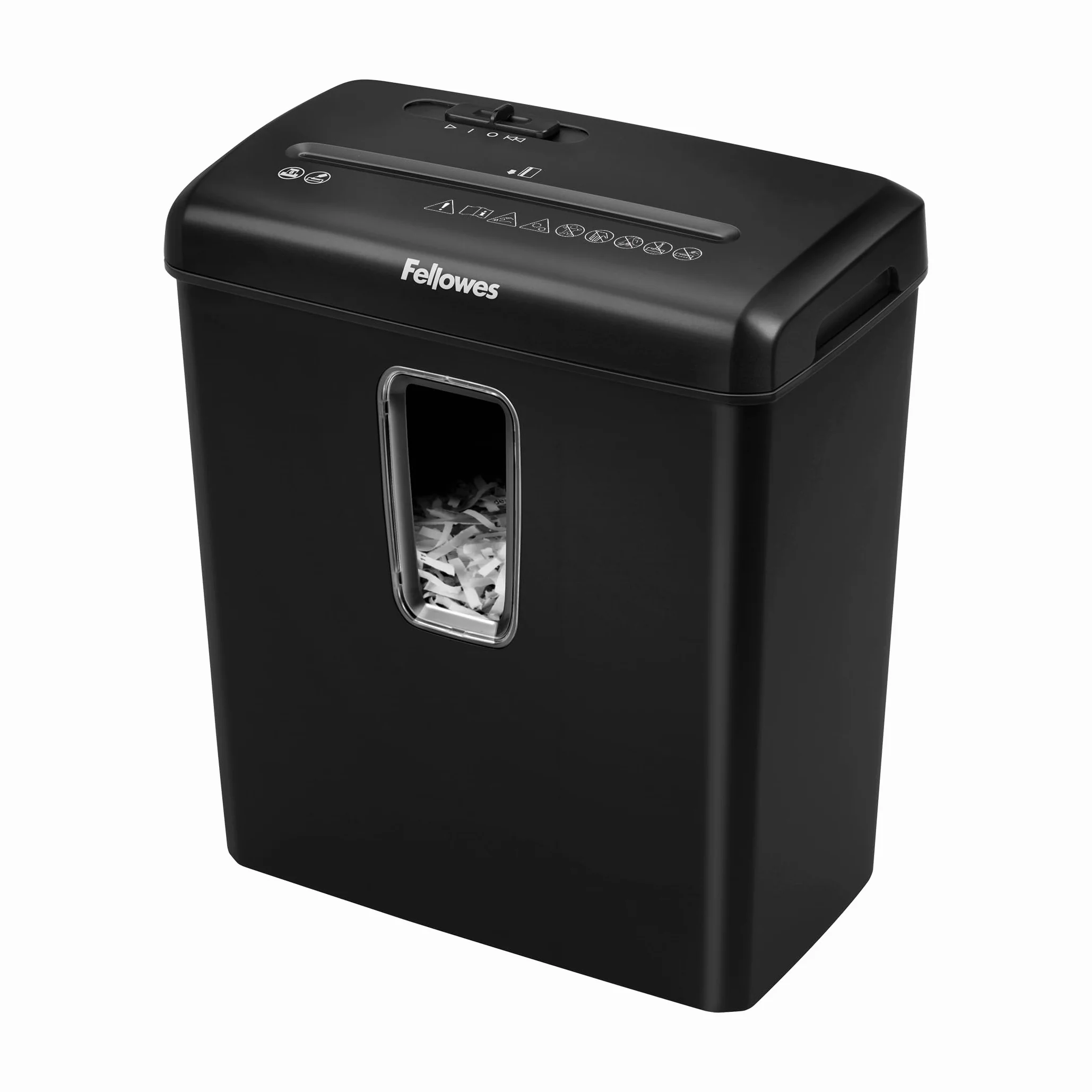 Fellowes Distruggi documenti a frammento FS-6C, 6 fogli, per casa e piccolo ufficio, uso personale, cestino da 15 litri, distruggidocumenti nero [ESCLUSIVA AMAZON]