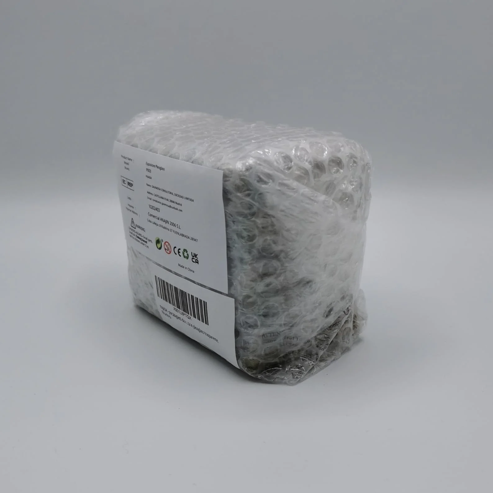 Portabiglietti da visita da scrivania in Acrilico trasparente, Pack da 3, espositore