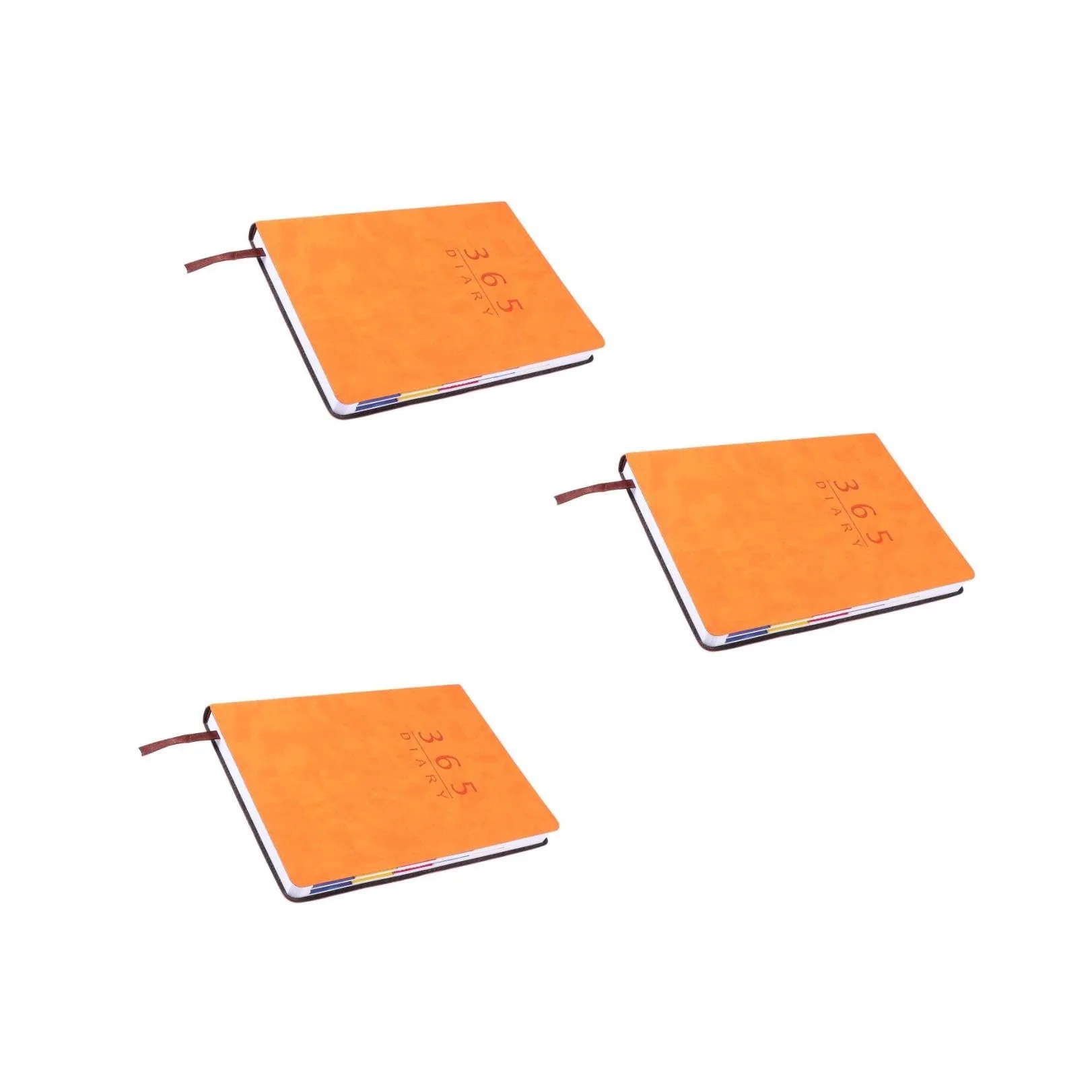 Lurrose 3 Pz materiale scolastico calendario dell'ufficio Taccuino dell'agenda settimanale agenda giornaliera - Notebook giornaliero cancelleria per studenti taccuini diario a5 Orange