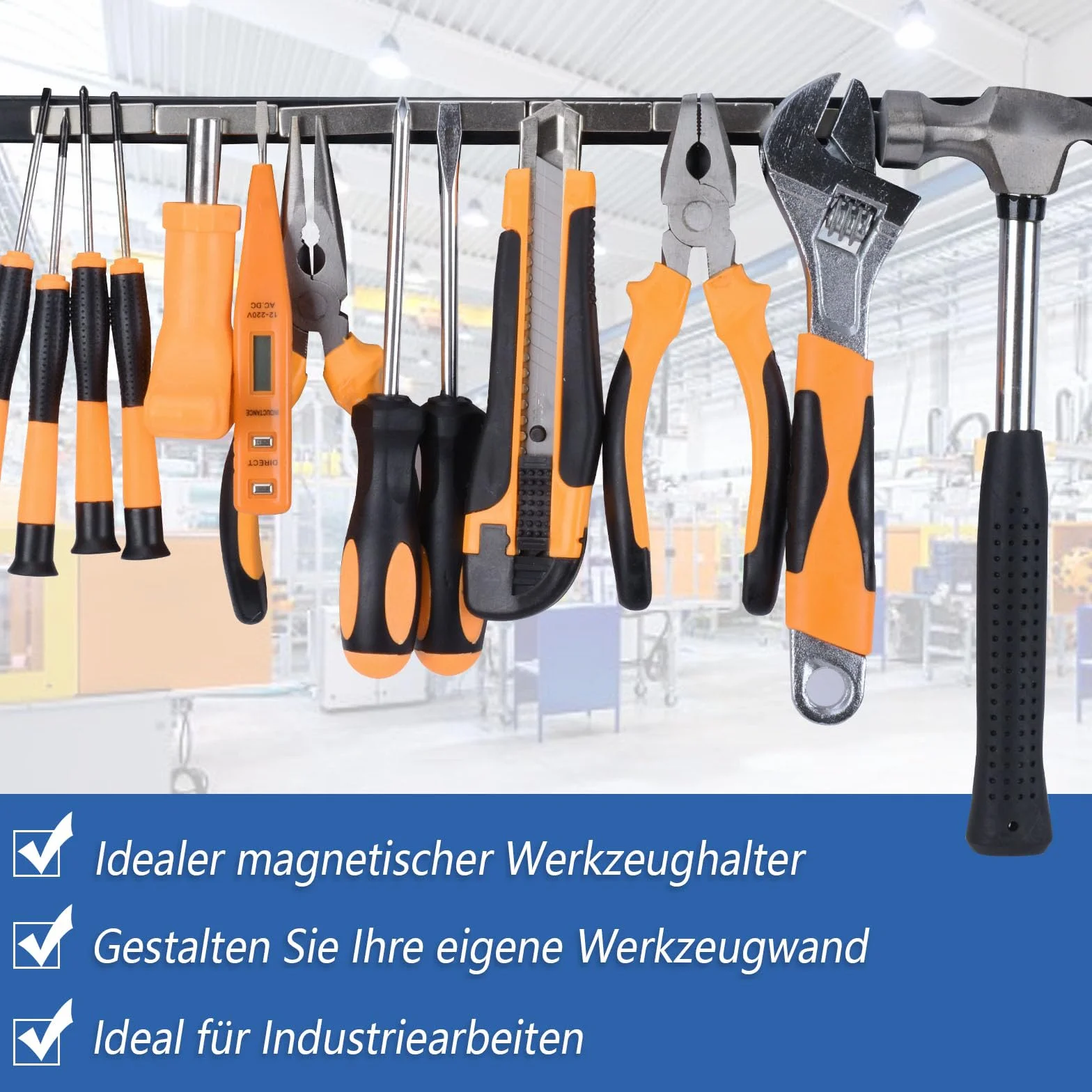 20 Pz Magneti al Neodimio Extra Forti 50 x 10 x 3 mm, Calamite Potenti Potente Magnete Adesivi, Magneti a Barra Potenti, Rettangolari Magneti per Lavagna Magnetica,Frigoriferi,Cucina