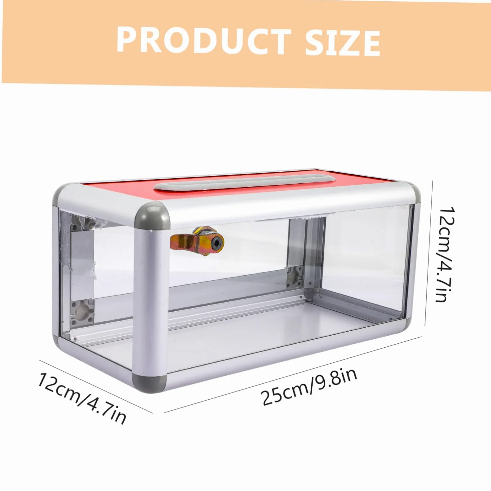 Porta Biglietti da Visita Trasparente in Plastica Rigida Organizer 9.8x4.7x4.7 Pollici per Ufficio e Viaggi Struttura Robusta