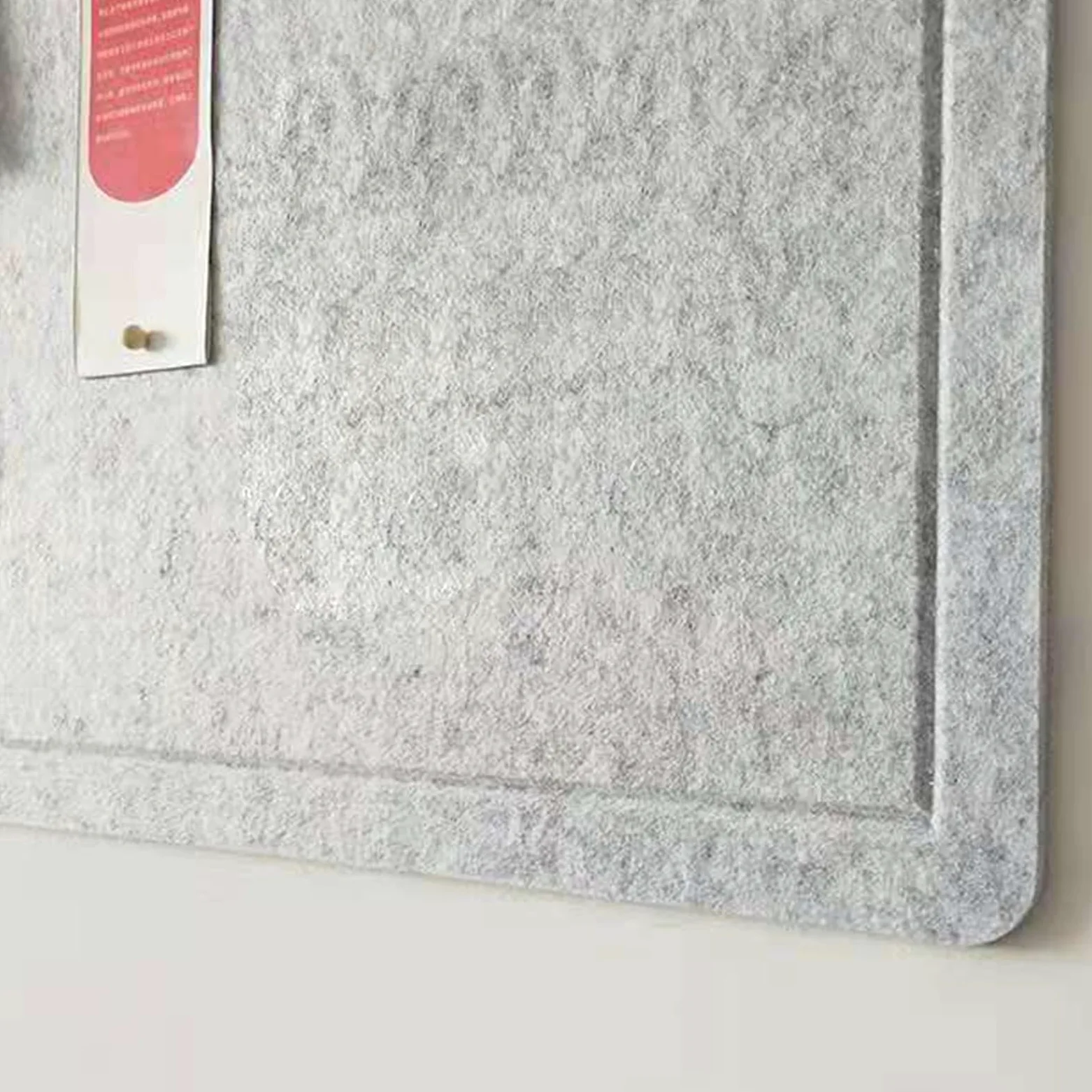 Bacheca per Messaggi, Leggera, Promemoria, Immagini, Schede, 60 Cm X 120 Cm, Lavagna in Feltro, Aula per Ristorante, Sala Studio, Bar, Grigio