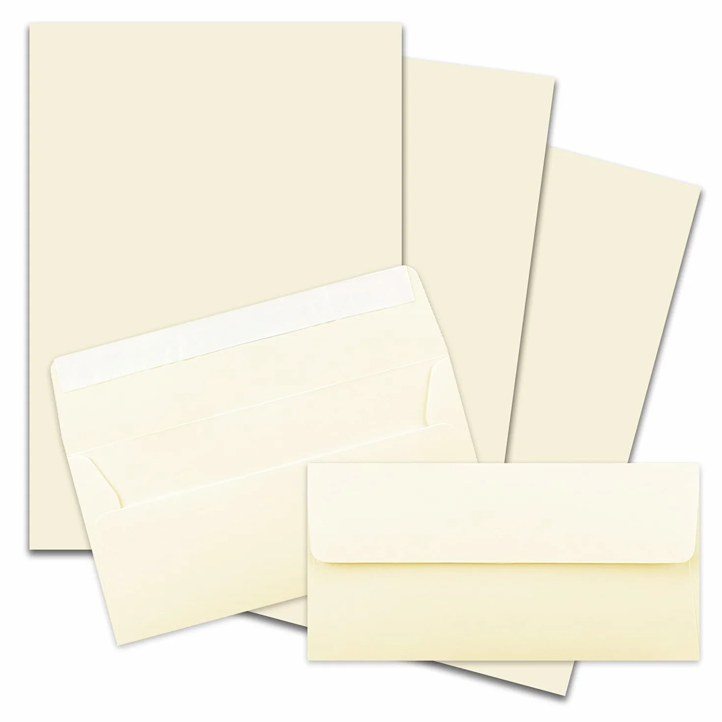 FarbenFroh by Gustav Neuser Set di 25 fogli carta da lettere opaca DIN A4 con buste DIN lungo chiusura adesiva vaniglia