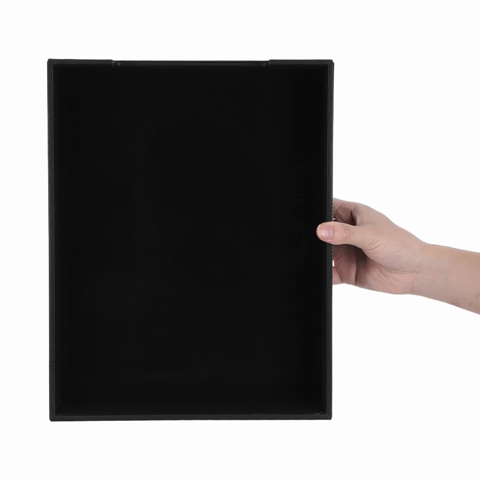 BESTonZON Vassoio Portadocumenti per Scrivania in Pelle Pu Nero, Organizzatore di File per Ufficio Impilabile, Porta Lettere A4 per Desktop, Supporto Cartaceo Resistente e Accesso Rapido
