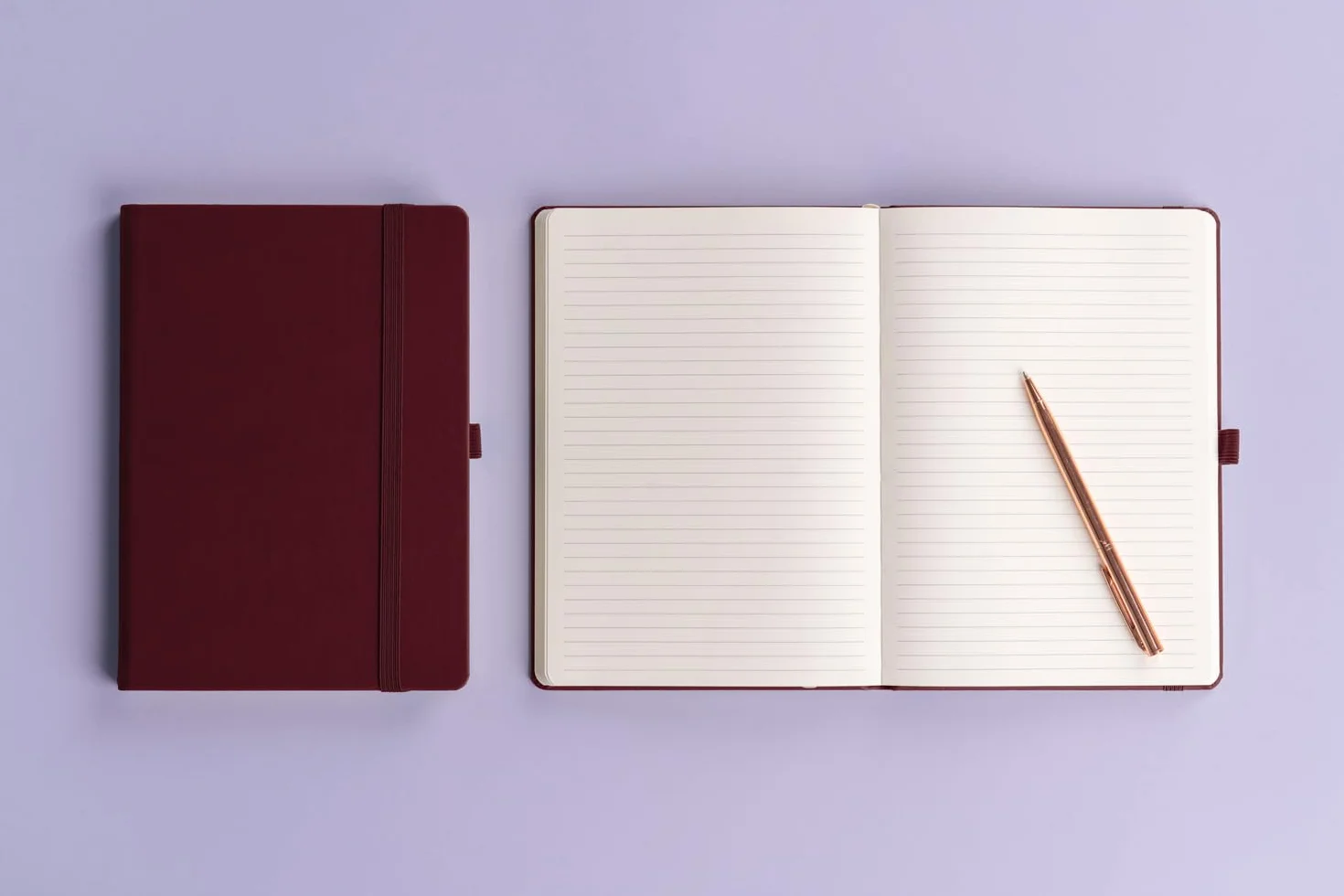 NOTIQUE Taccuino a righe con copertina rigida 15x21cm 192 pagine Bordeaux