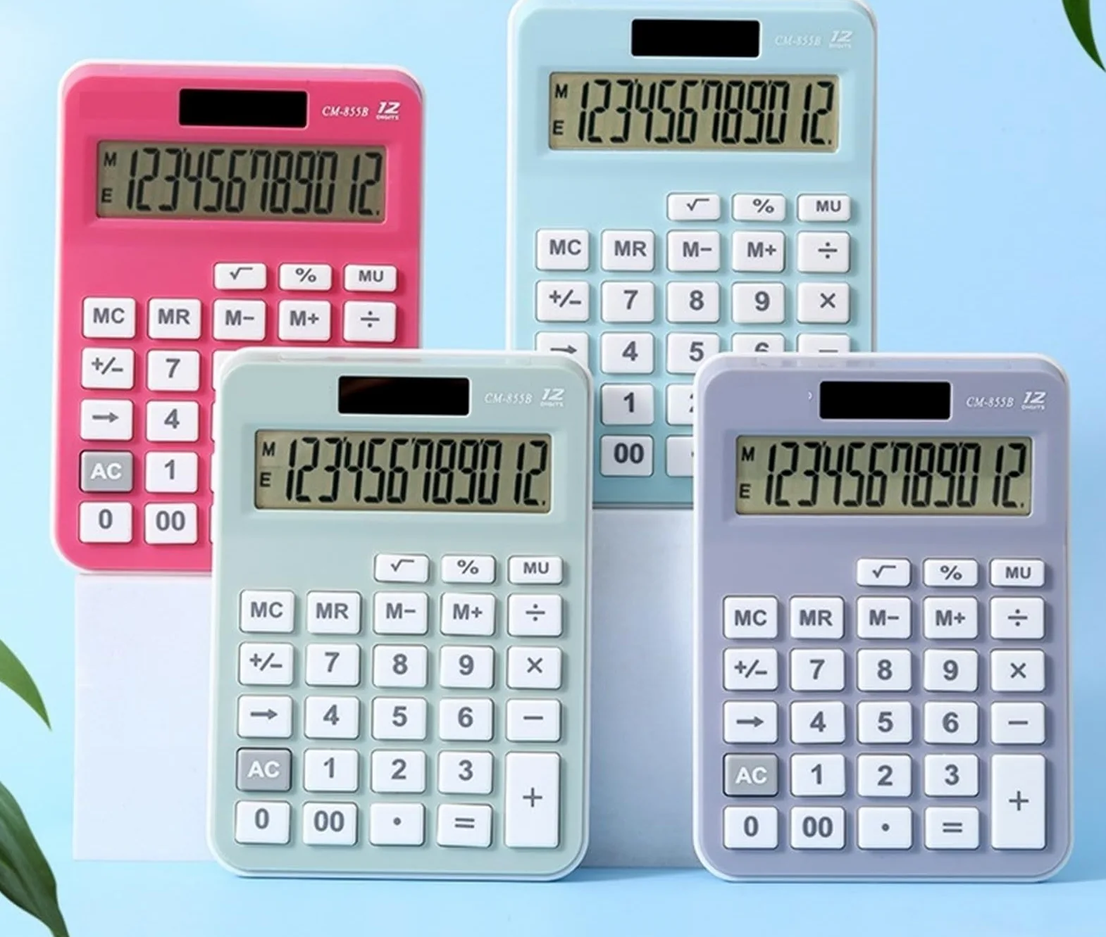 Strumenti Di Calcolo Calcolatrice Da Tavolo Multifunzionale Con Display A 12 Cifre Adatta For L'ufficio E L'uso Domestico Adatto Per Lo Studio(Grün)