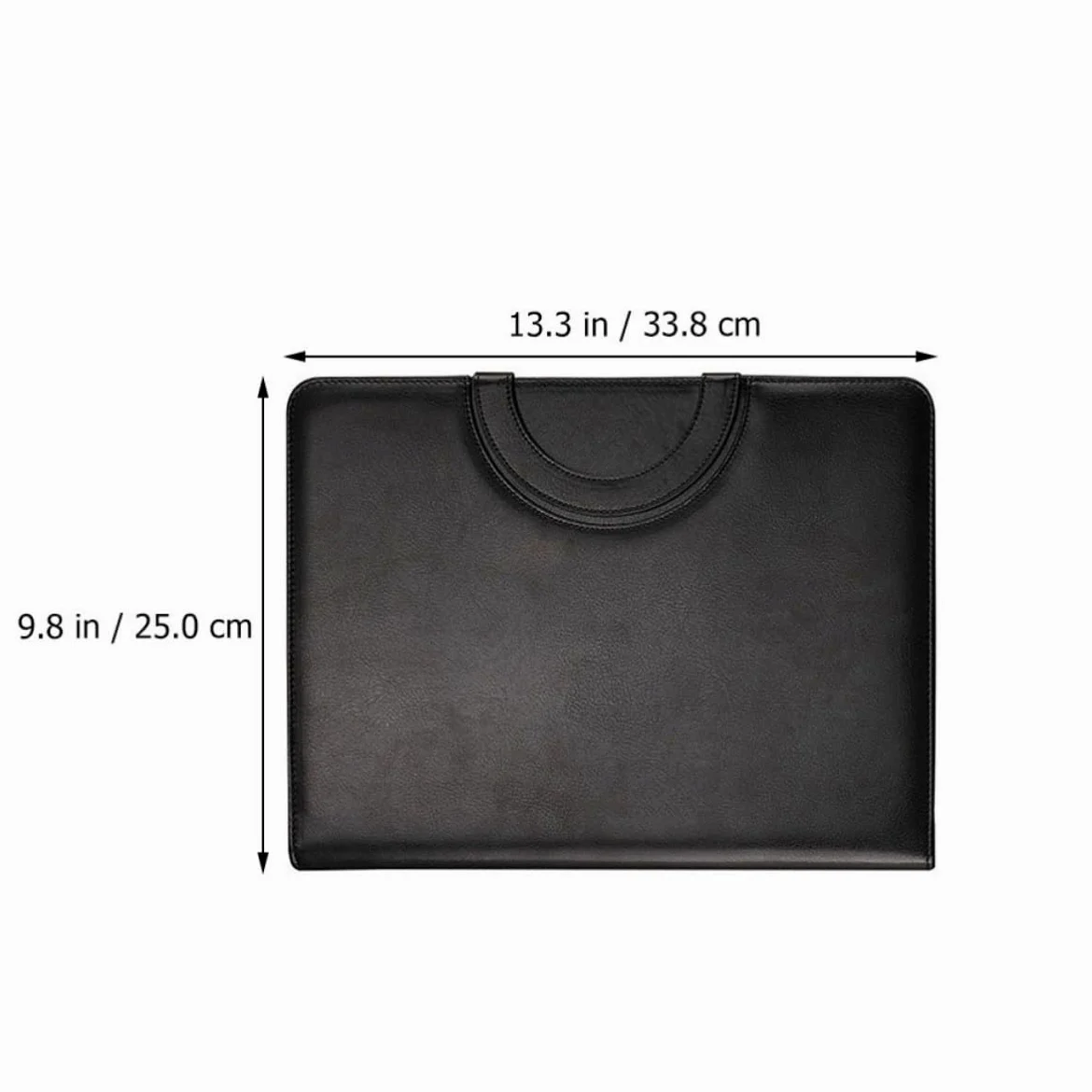USHOBE Cartella Porta Documenti A4 con Zip e Manico in Pu Elegante e Leggera, con Scomparti per Ufficio e Protezione Contenuti, per Riunioni e Lavoro Professionale