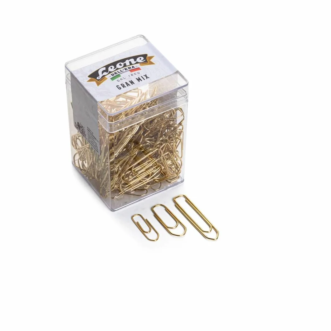Fermagli Leone Dell'Era Gran Mix dimensioni miste 125 g Ottonati
