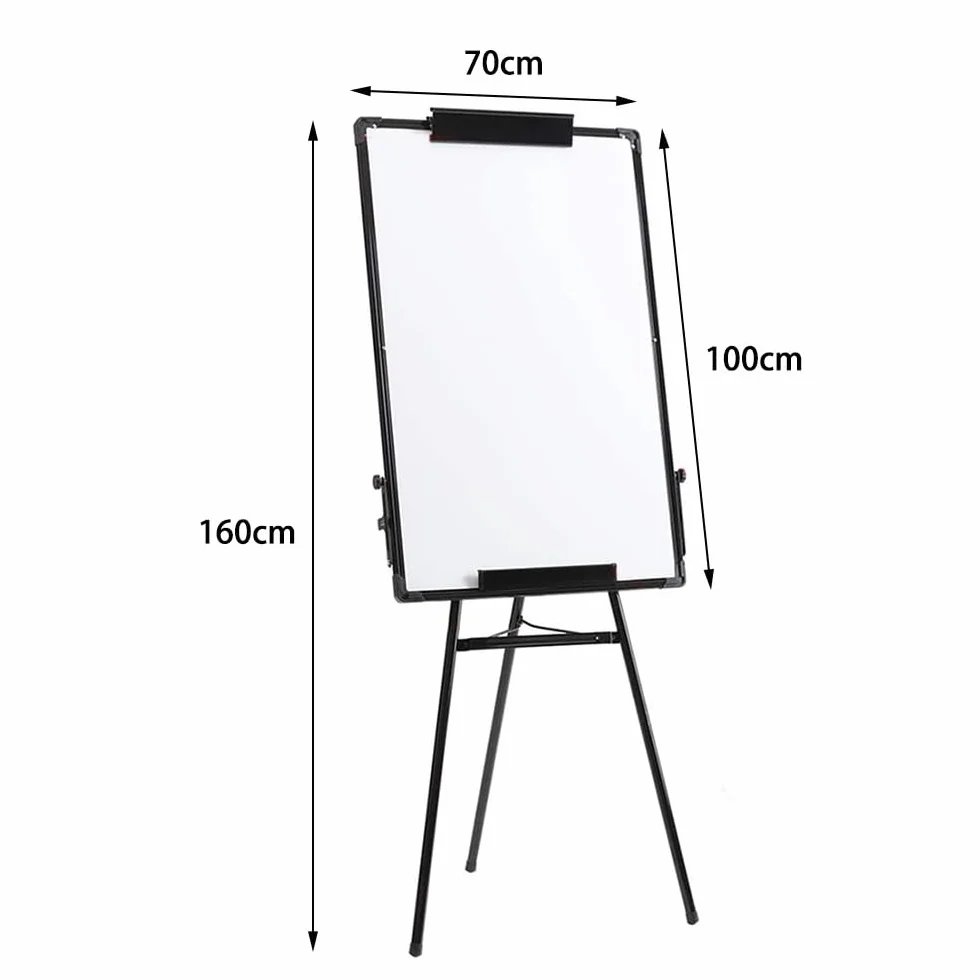 Homewell Lavagna bianca cancellabile su piedistallo, cavalletto magnetico per lavagna bianca con supporto, lavagna magnetica con cavalletto per confettato, ideale per ufficio, scuola o casa, 70 x 100