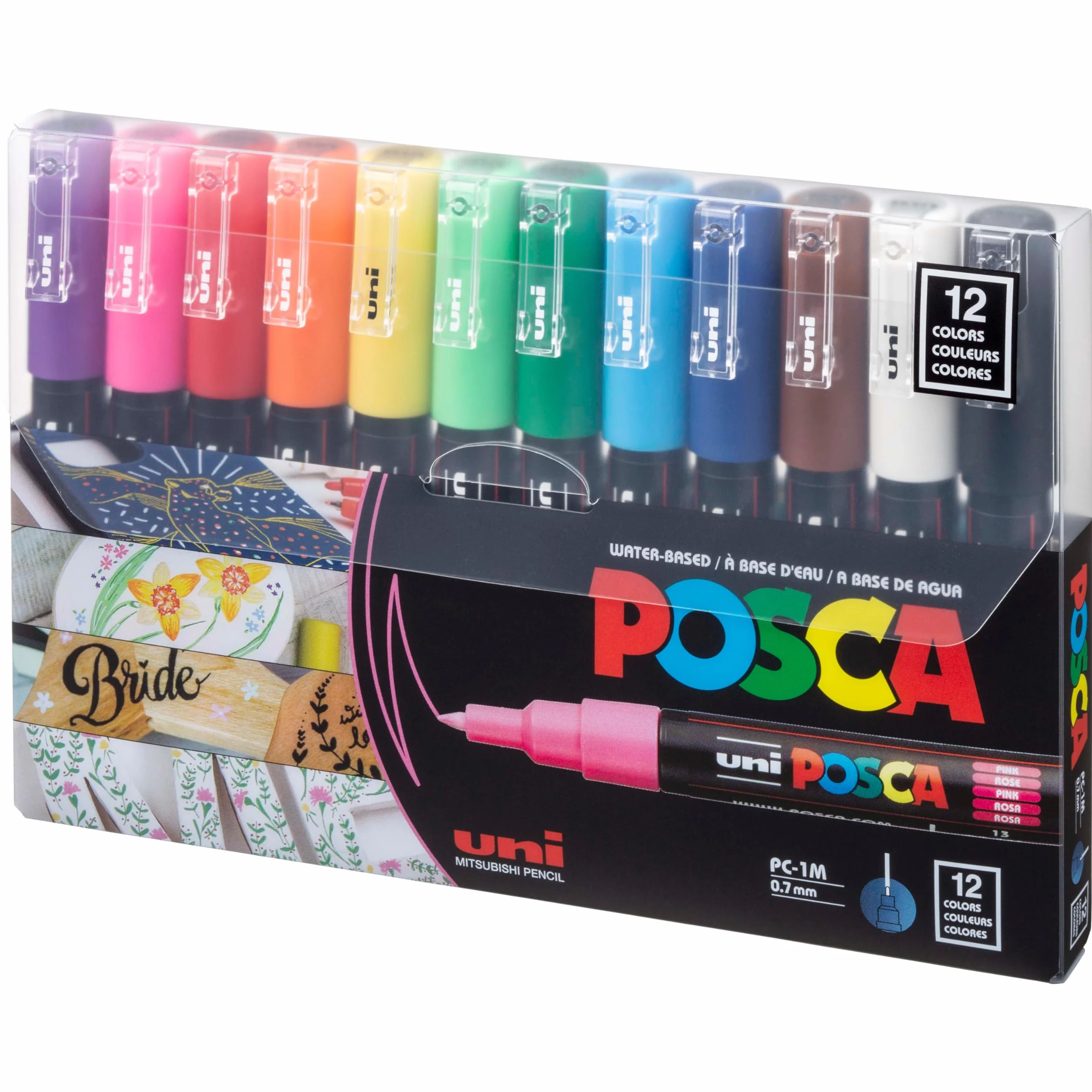 uni-Posca - Pennarello, Modello : PC-1M. Punta extra fine, Confezione da 12 pezzi(importato dal Giappone)