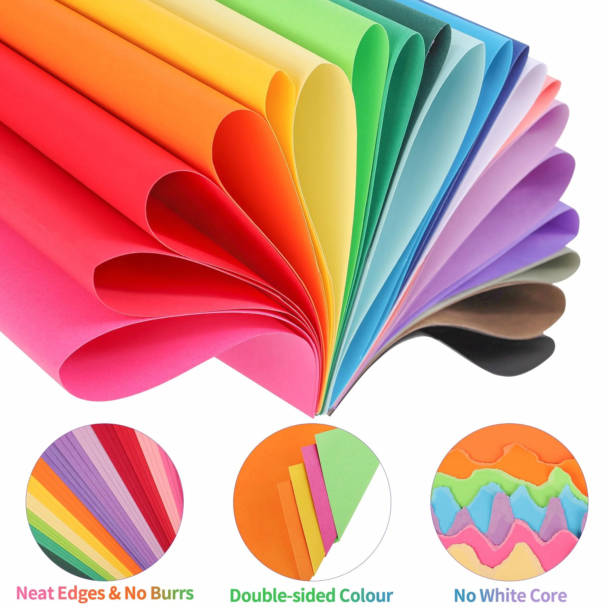 UAP10MX60 Cartoncino Colorato 12" x 12" 180gsm 65lb 60 Fogli 20 Colori 30,5×30,5cm