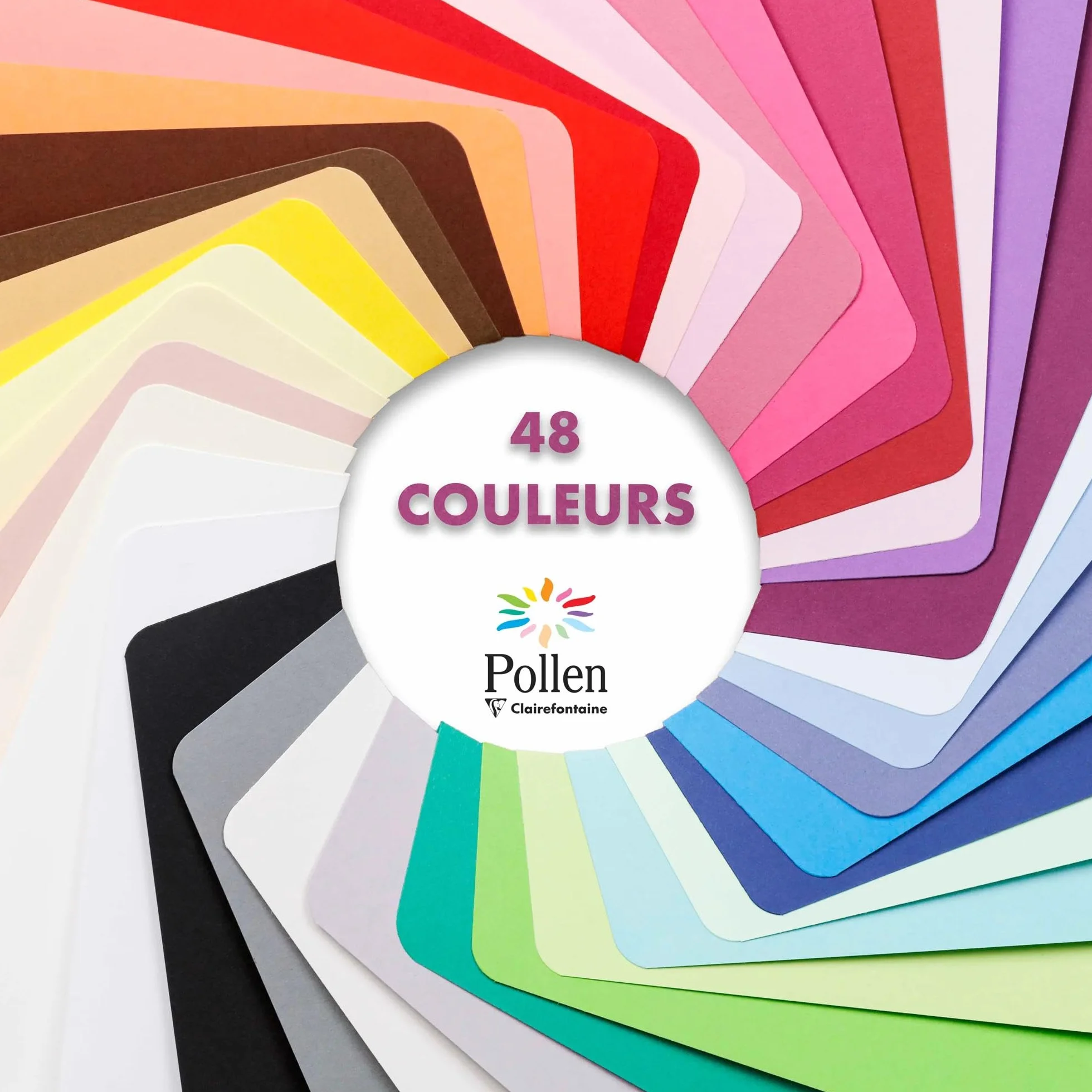 Clairefontaine 5573C Pacco 20 Buste Gommate 16,5x16,5cm 120g/m² Fucsia Carta Premium Liscia