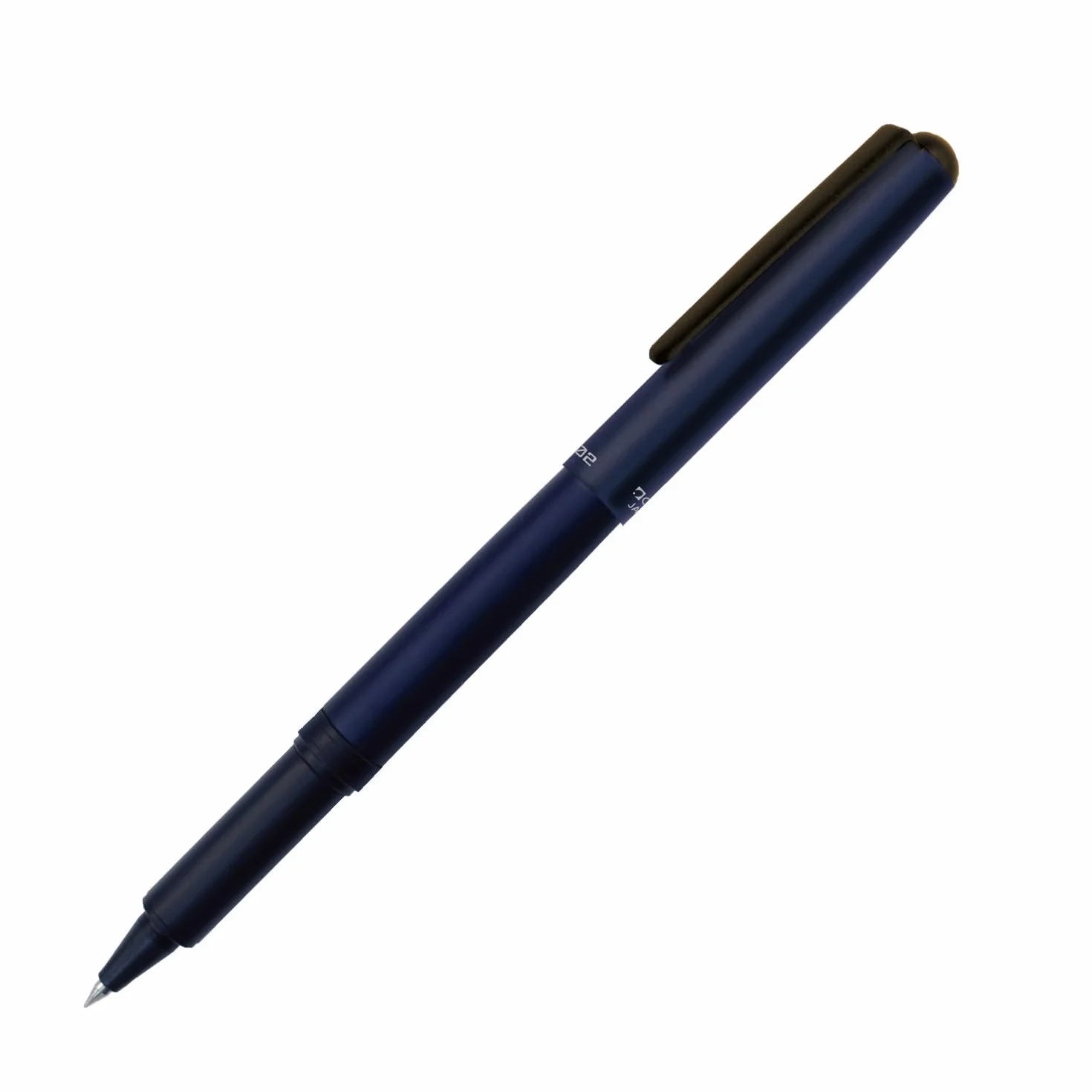 OHTO CR02-05-MBL - Penna roller in ceramica, punta fine da 0,5 mm, fusto in alluminio di medio spessore con componenti in ottone, blu opaco, inchiostro nero ricaricabile a base d'acqua, CR02-05-MBL
