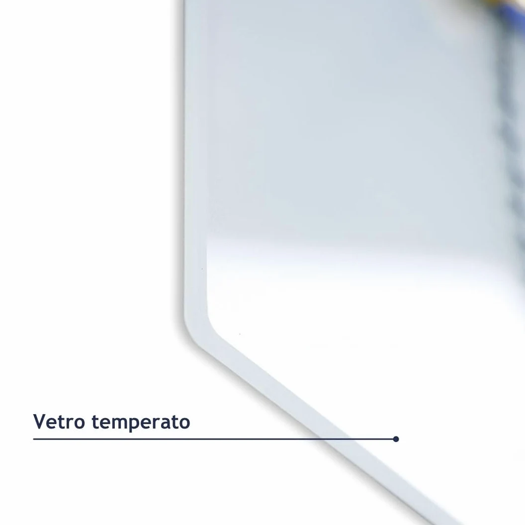 Danieli | Lavagna Magnetica da Parete in Vetro Bianca - Lavagna scrivibile, cancellabile e magnetica, perfetta da appendere in Ufficio - 60x90 centimetri