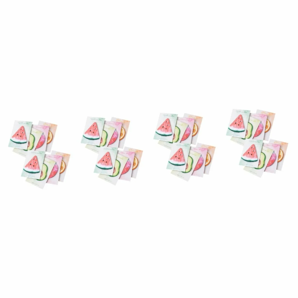 Uonlytech 4 Pezzi 8 Note Adesive a Forma Di Frutta Colorato Divertente Pastiglie Taccuini Di Uso Quotidiano Taccuini Portatili Adesivi Per Libri Schede Del Libro Pad Di Memo Compatti Carta