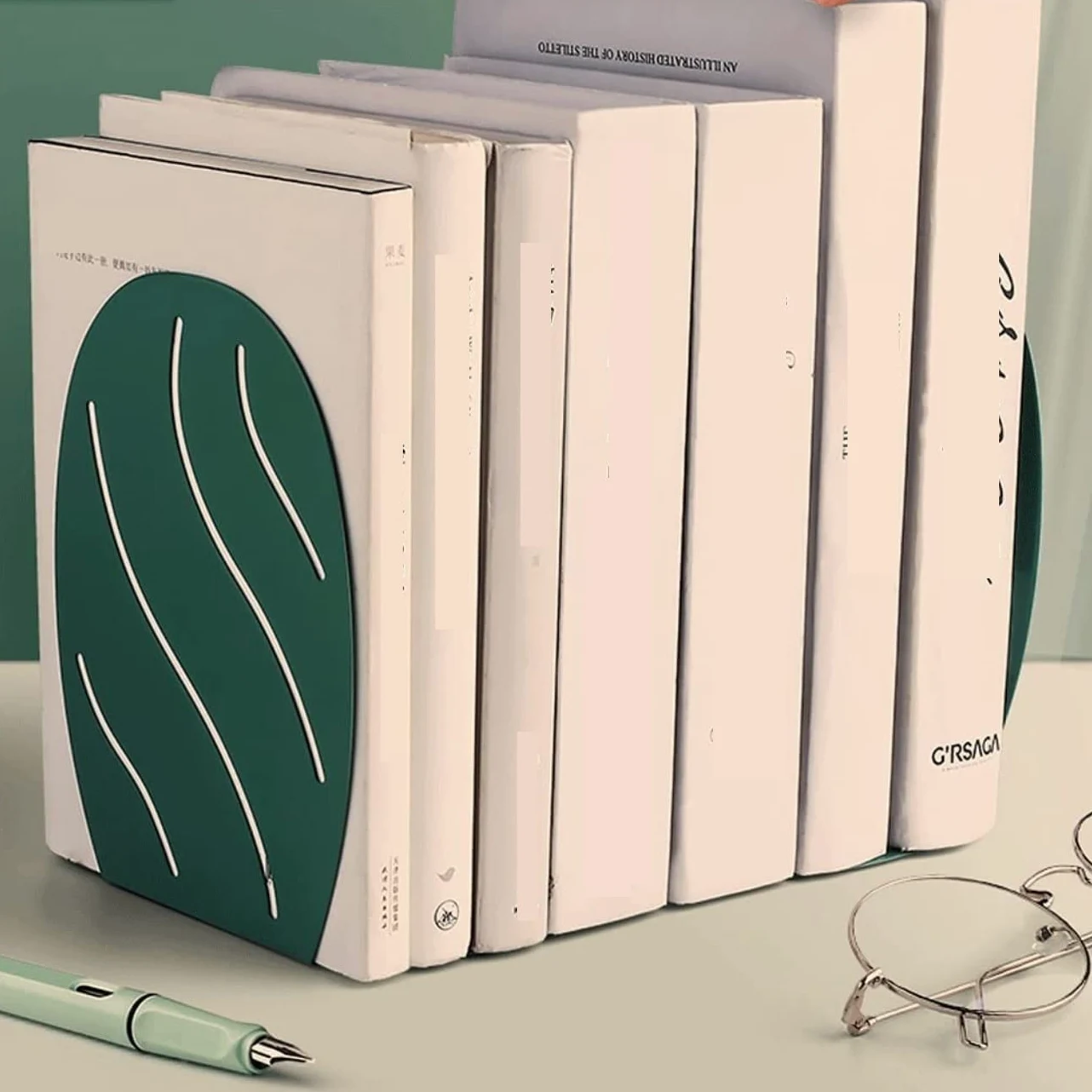 Reggi Libri, Fermalibri Fermalibri In Metallo Antiscivolo Retrò Letterari Pratico Unico Ufficio Casa Scrivania(C)