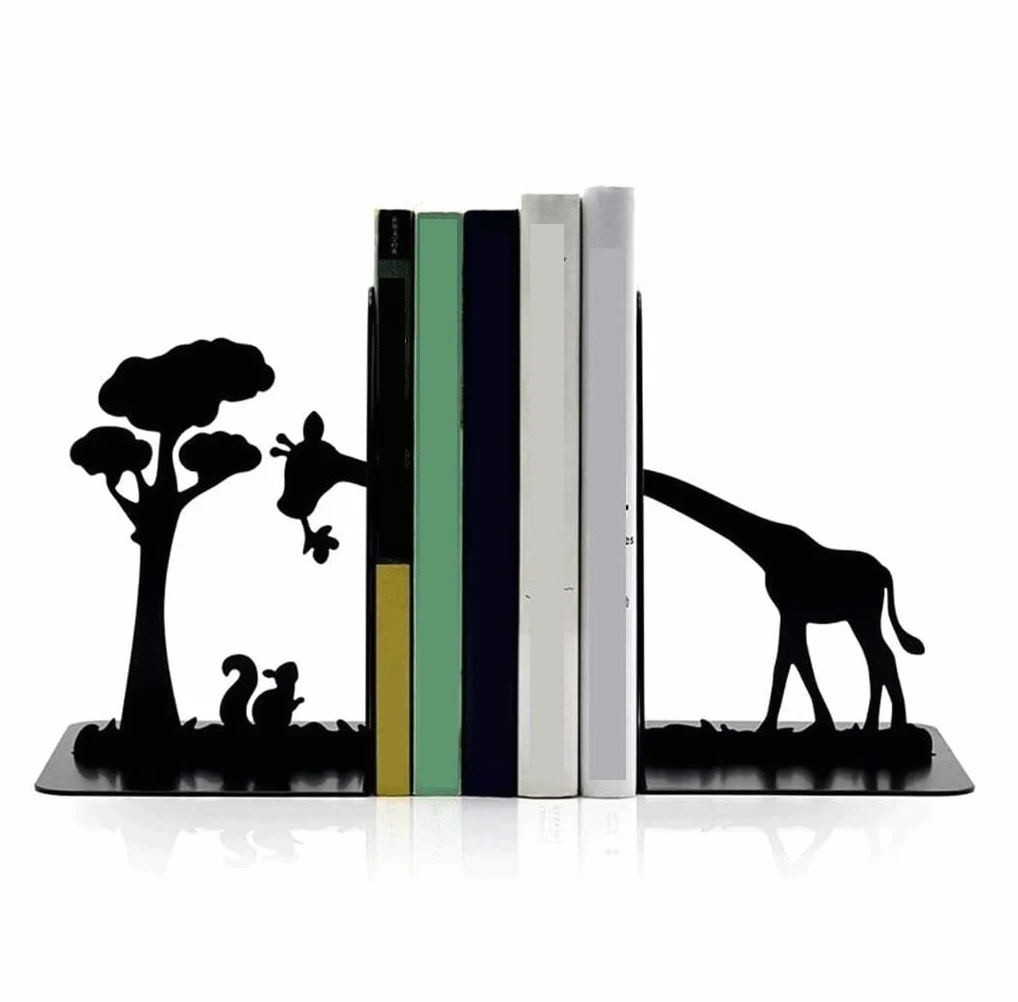 Reggi Libri, Fermalibri Fermalibri Per Contenere Libri Heavy Duty, Nascosti In Metallo Per Scaffali Scrivania O Piano Di Lavoro Ufficio Casa Scrivania(D)