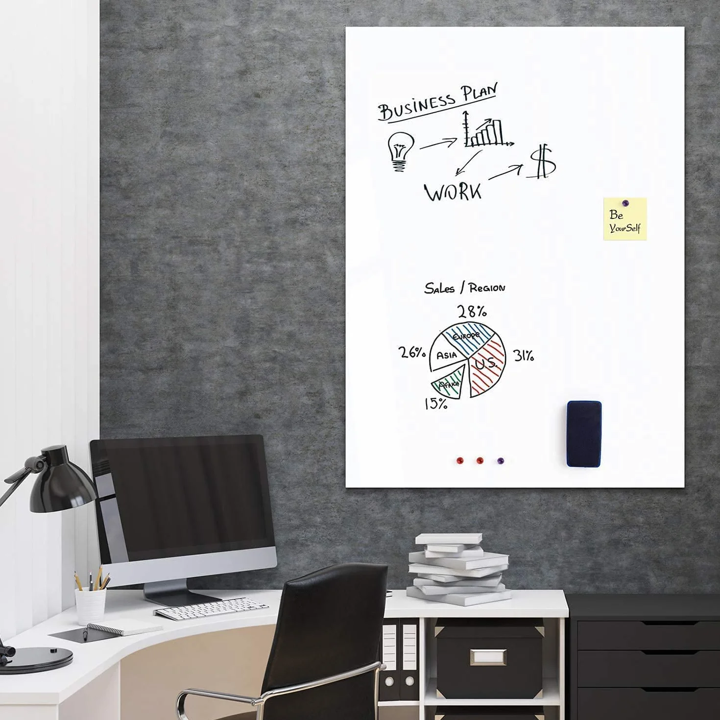 Foglio Lavagna Cancellabile Bianca,120 × 240cm Adesiva Lavagna Magnetica da parete, Pellicola per lavagna flessibile, per Educatori, Scuole Domestiche, Aule, Uffici
