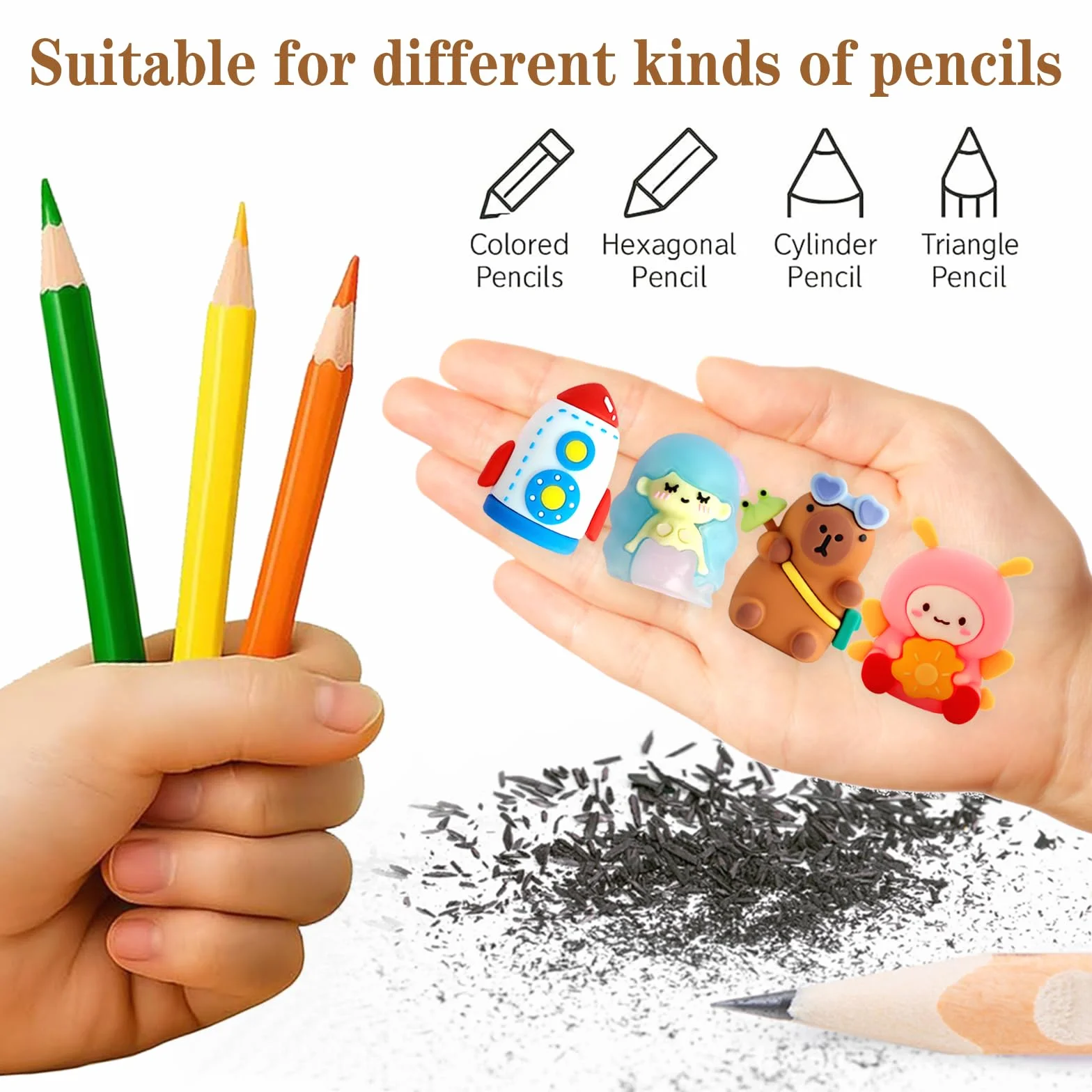Kawaii temperamatite manuale personaggi cartoni animati 50 pezzi premi classe cancelleria