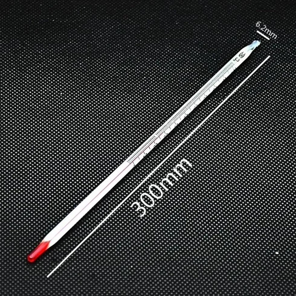 Termometro da laboratorio Asta di vetro Lunghezza 30 cm Precisione 1°C Scala 0-100°C
